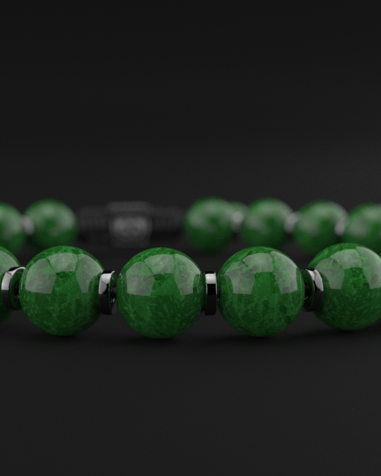 Emerald Jade Bracelet 8mm | Prayer