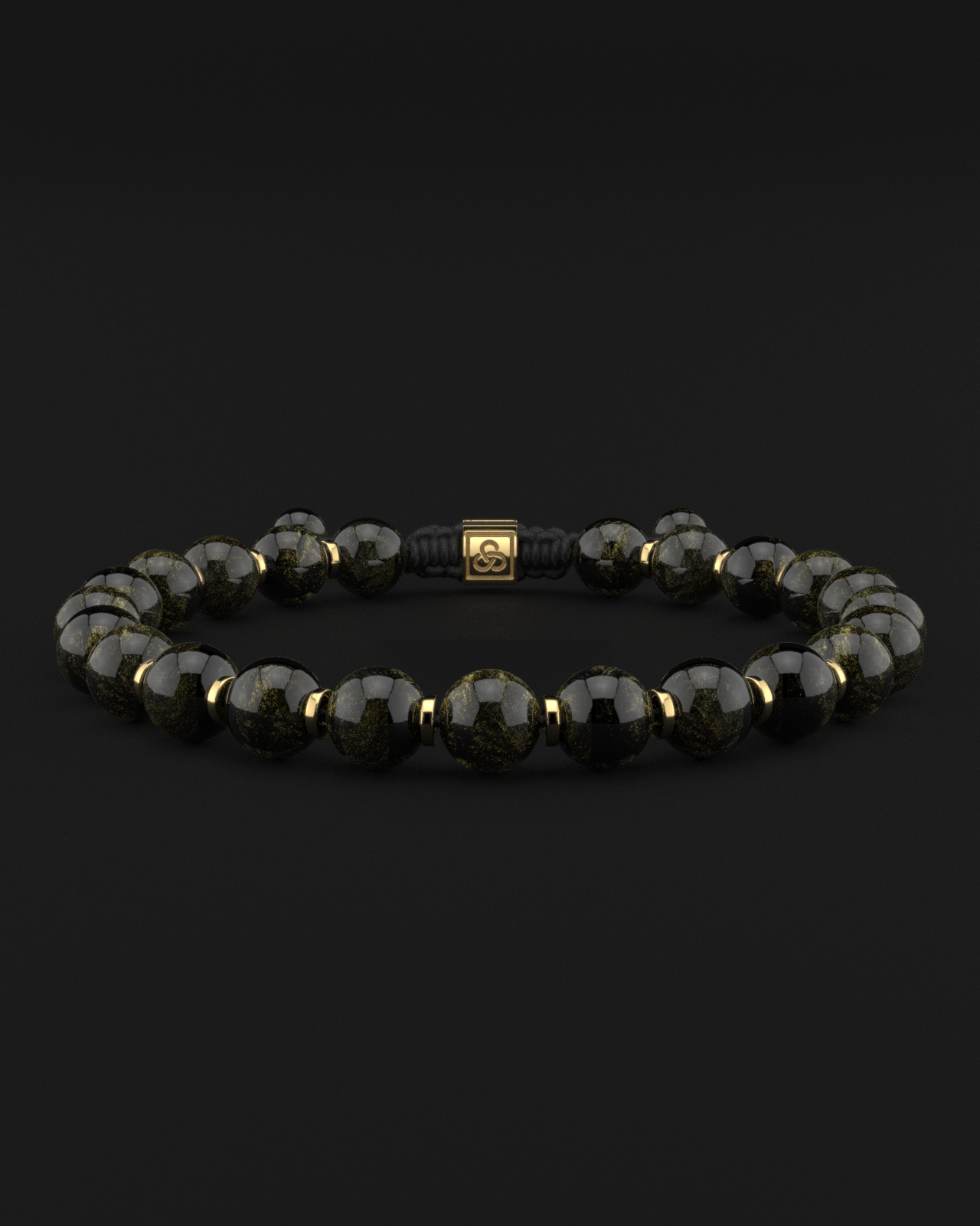 Obsidian Bracelet 8mm | Prayer