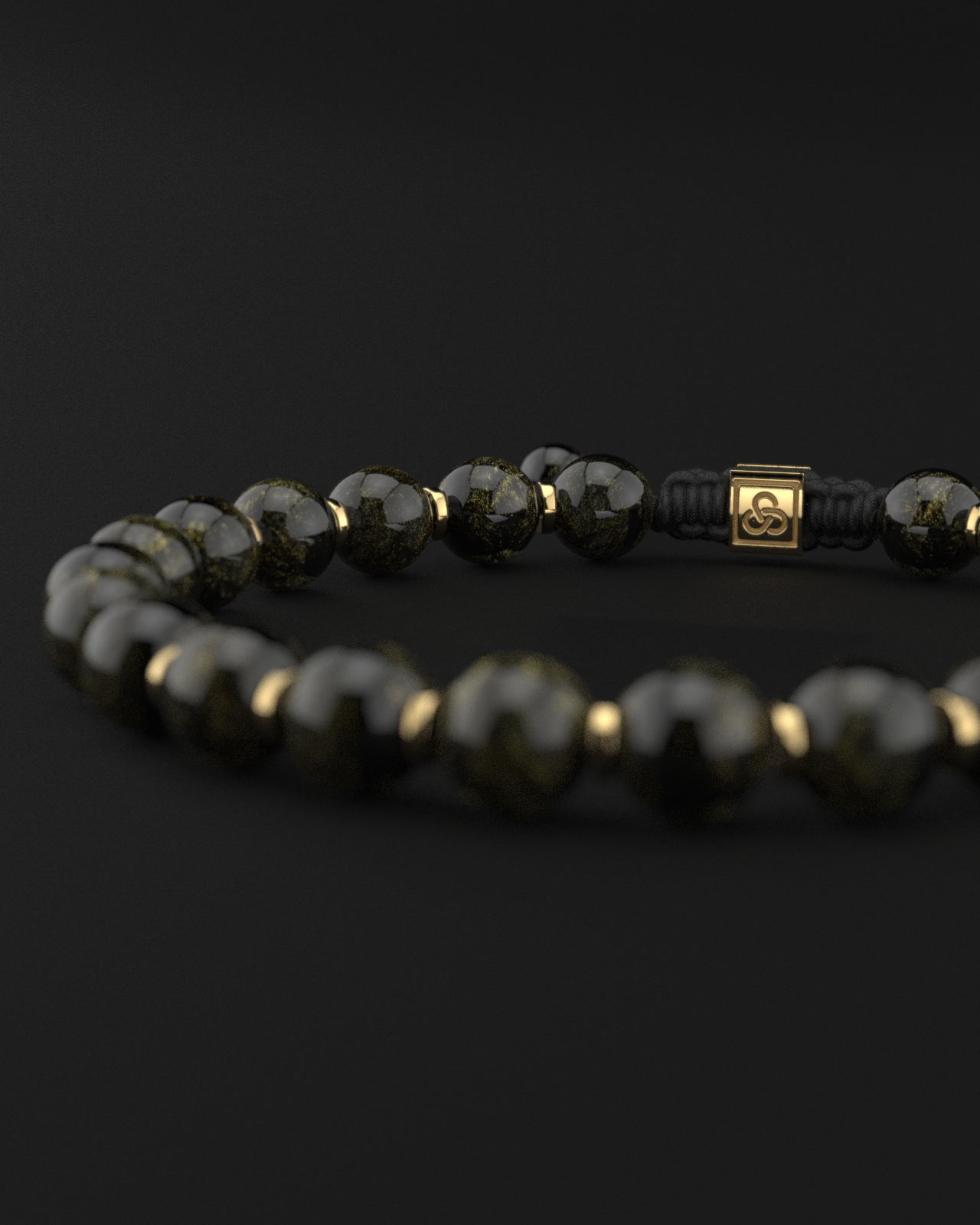 Obsidian Bracelet 8mm | Prayer