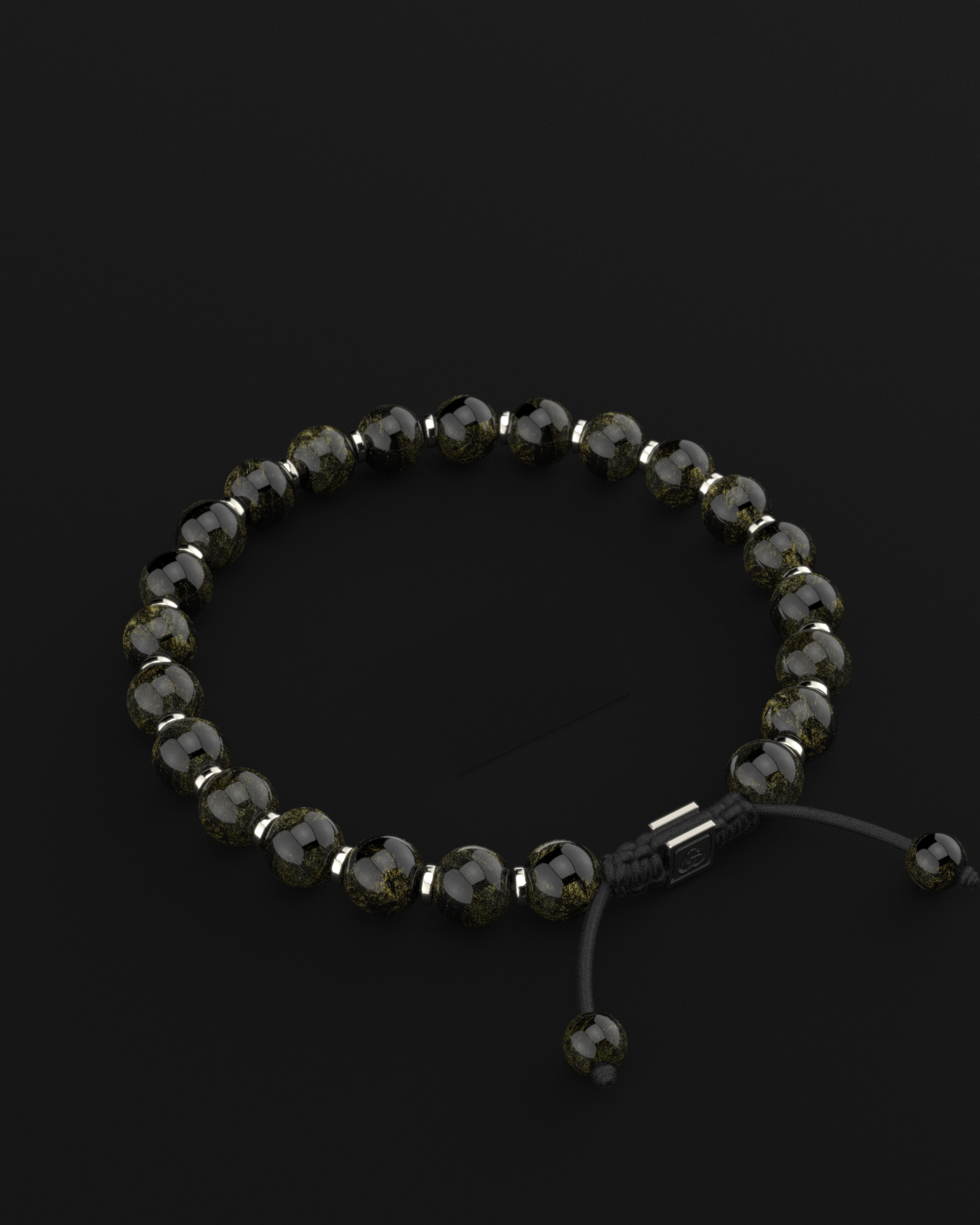 Obsidian Bracelet 8mm | Prayer