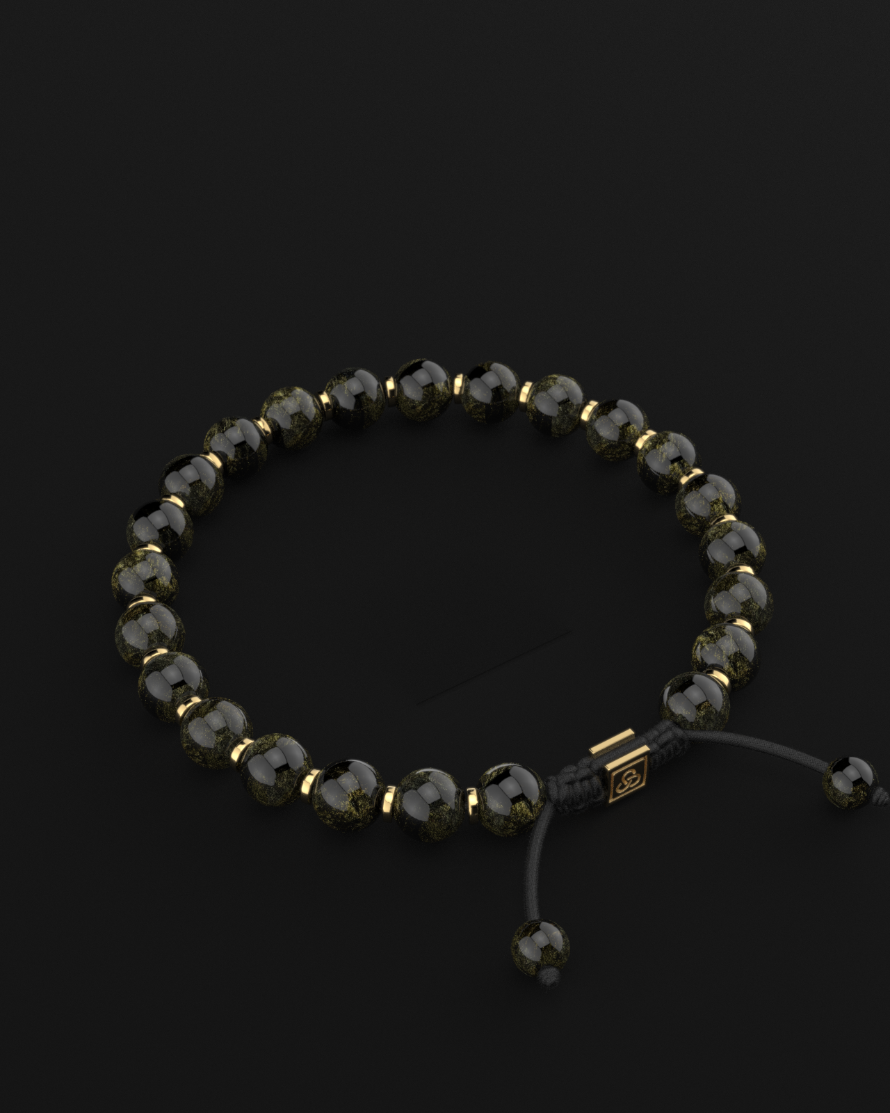 Obsidian Bracelet 8mm | Prayer