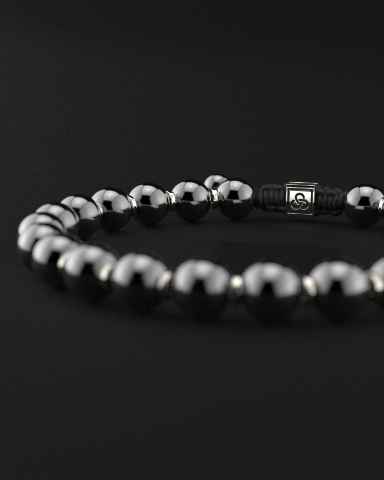 Bracciale in ematite 8 mm | Preghiera