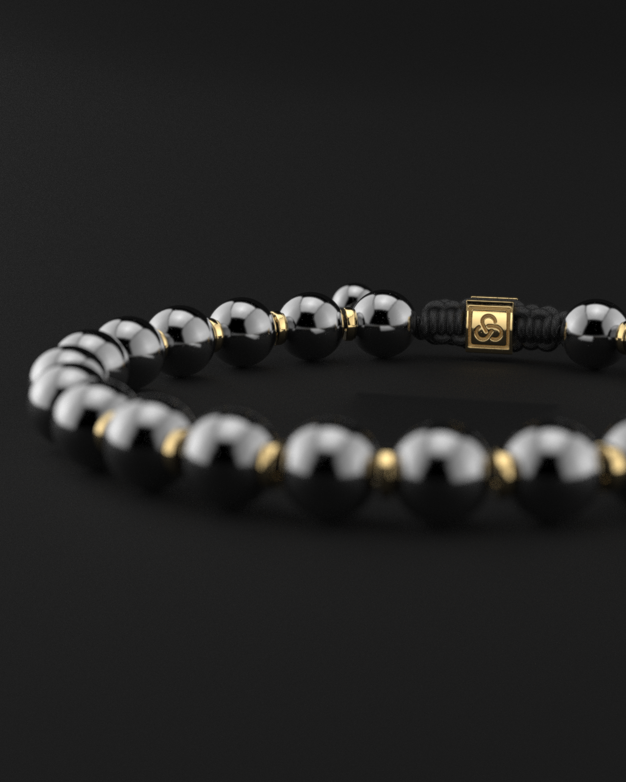 Bracciale in ematite 8 mm | Preghiera