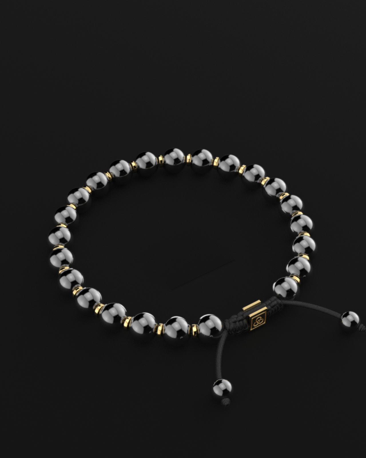 Bracciale in ematite 8 mm | Preghiera