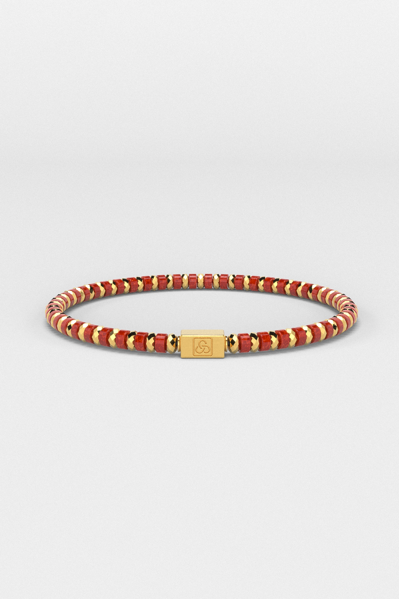 Red Jade Bracelet 4mm | Spacer