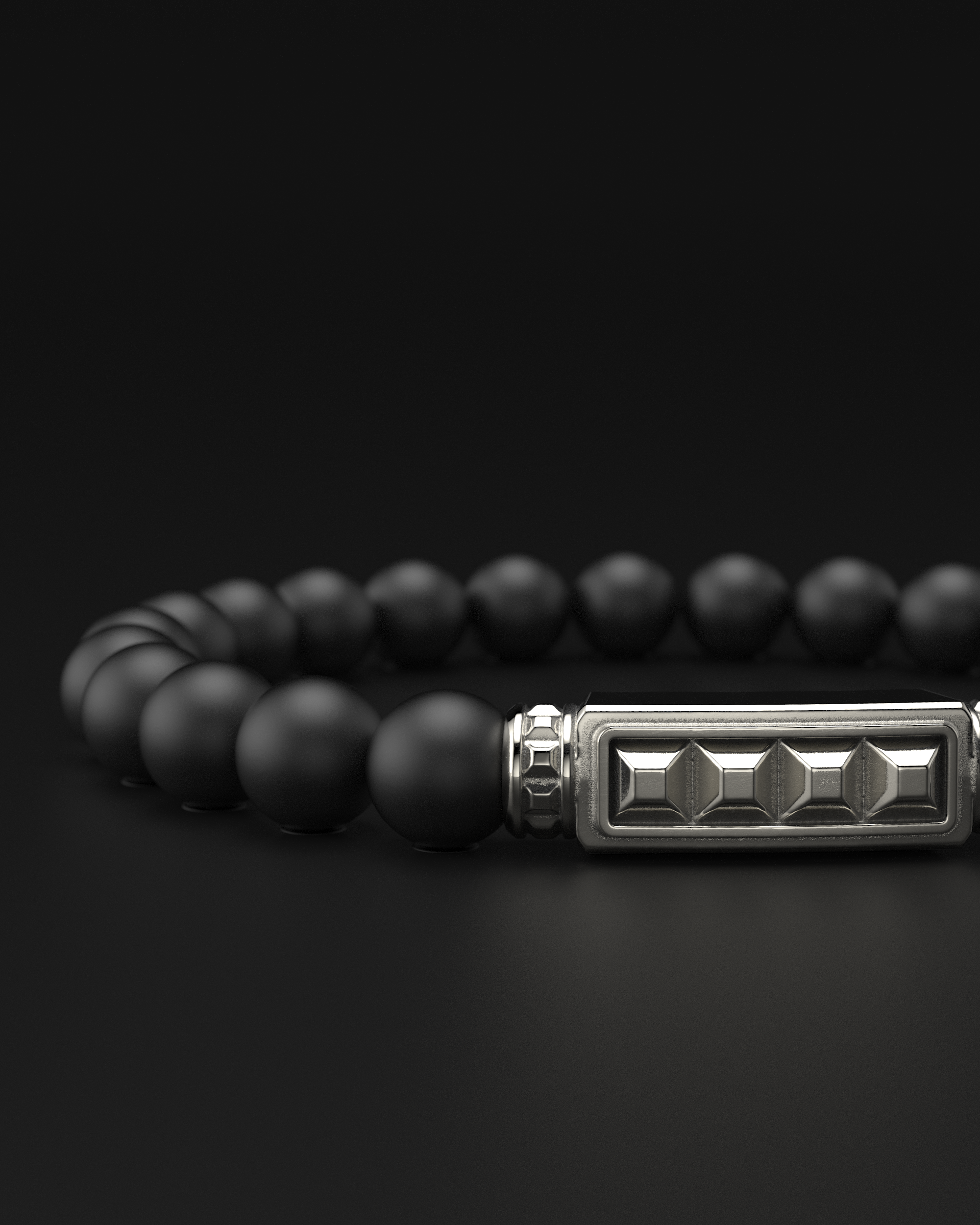 Bracciale Opaco Onice 6mm | Essenziale