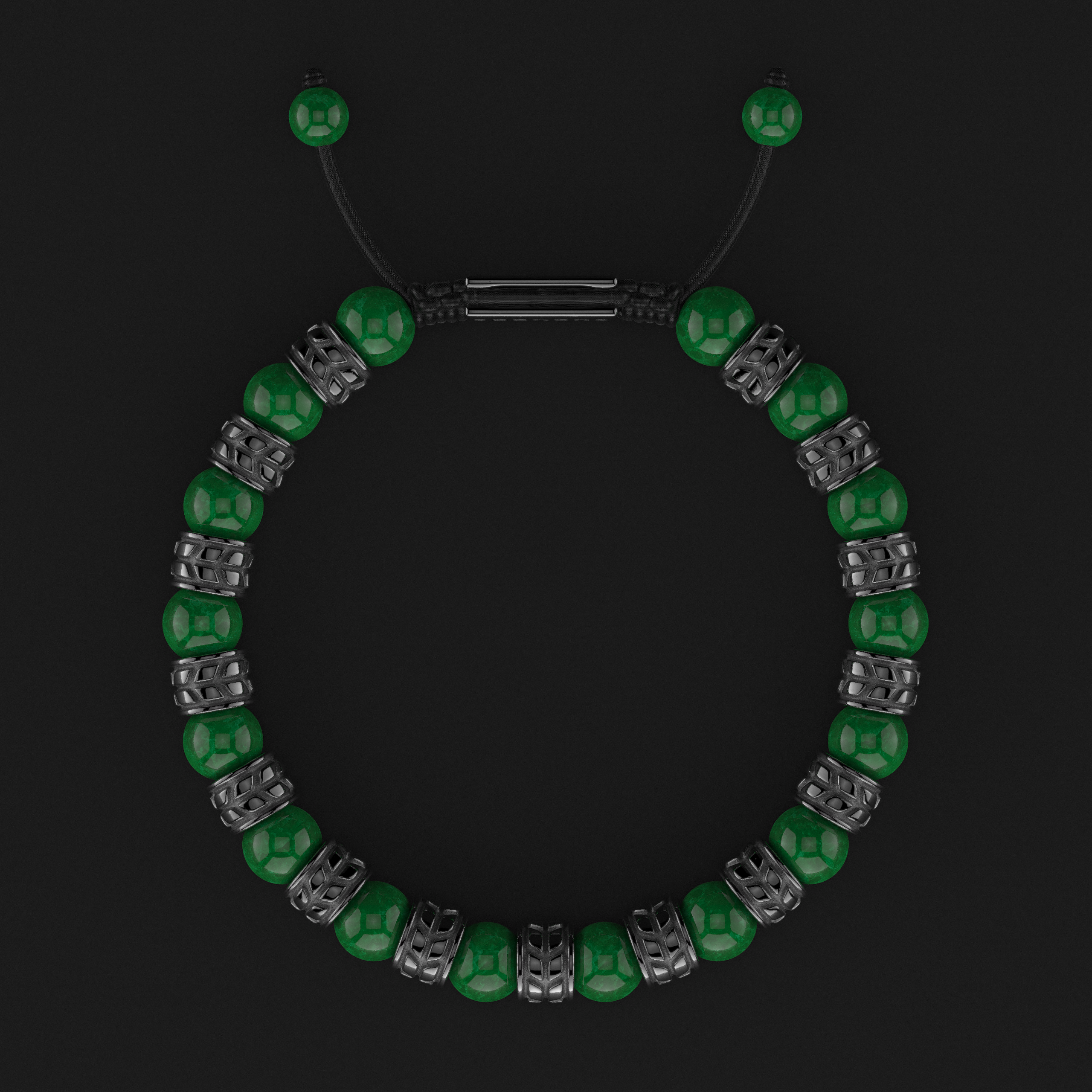 Emerald Jade Bracelet 8mm | Royale
