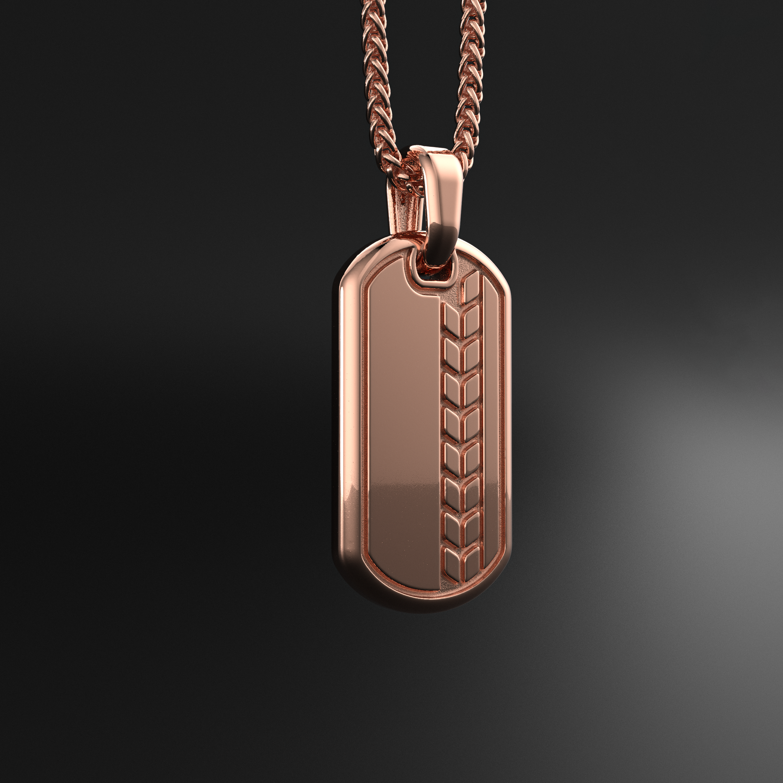 Royale Rose Solid Gold Pendant