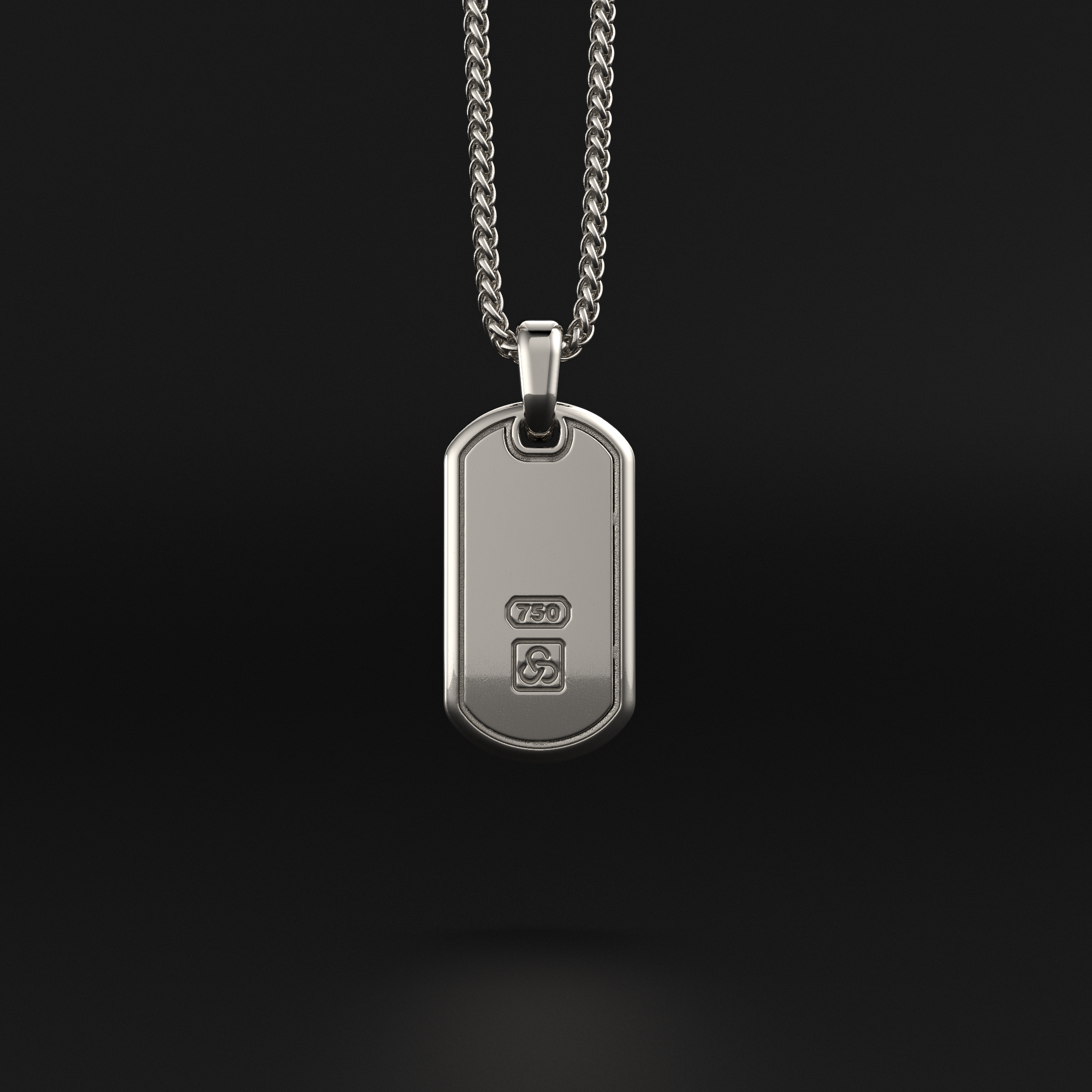 Royale White Solid Gold Pendant