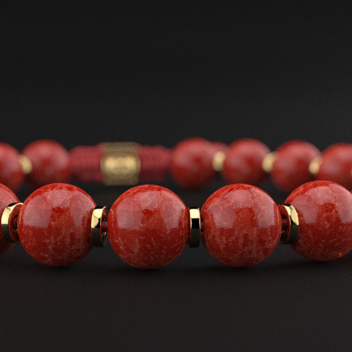 Men s Red Coral Jade Bracelet Prayer Collection Seekers Men s Jewelry