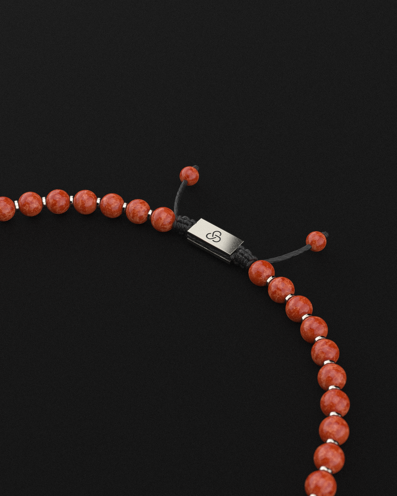 Red Coral Jade Necklace 8mm | Prayer