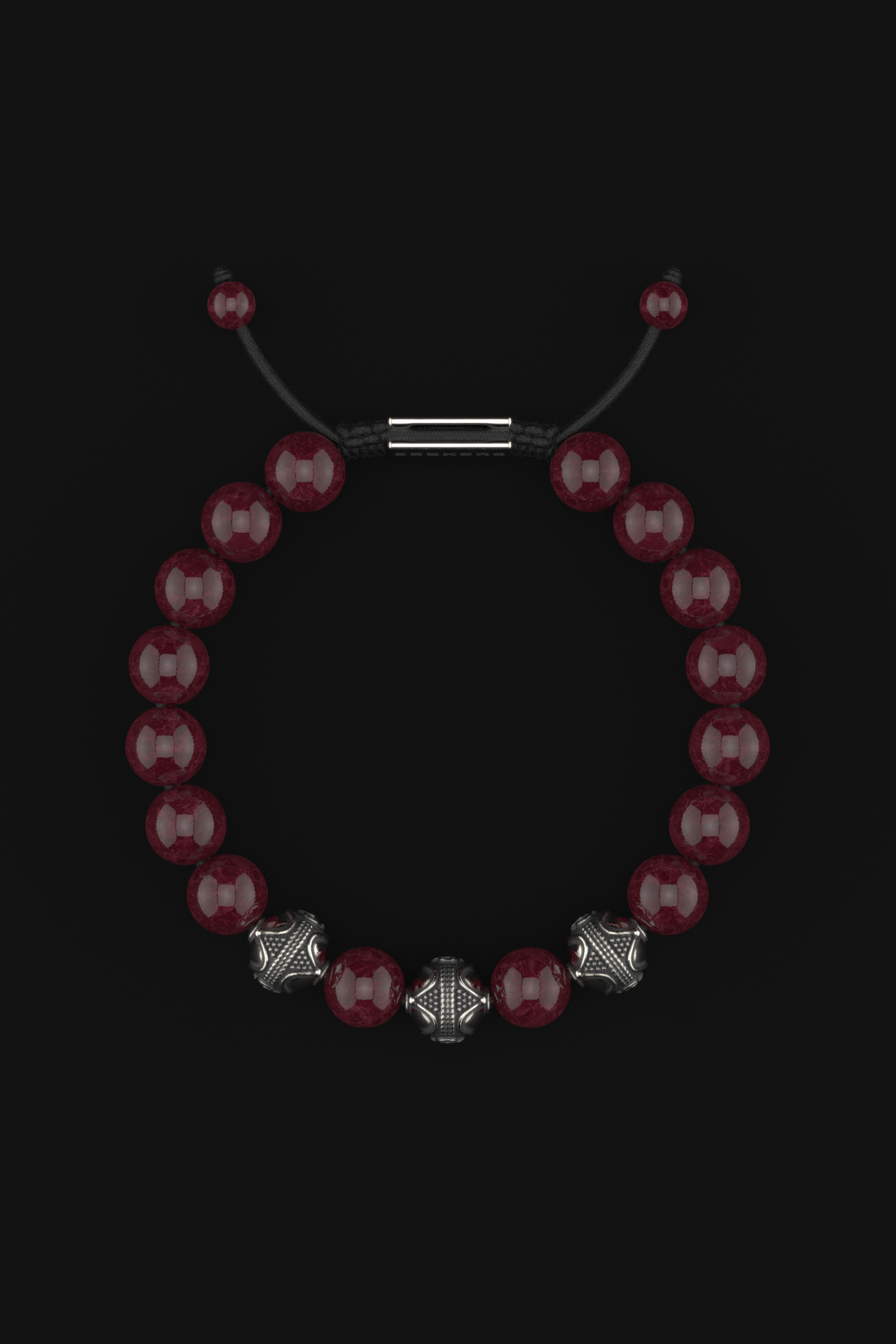 Red Garnet Bracelet 10mm | Premium