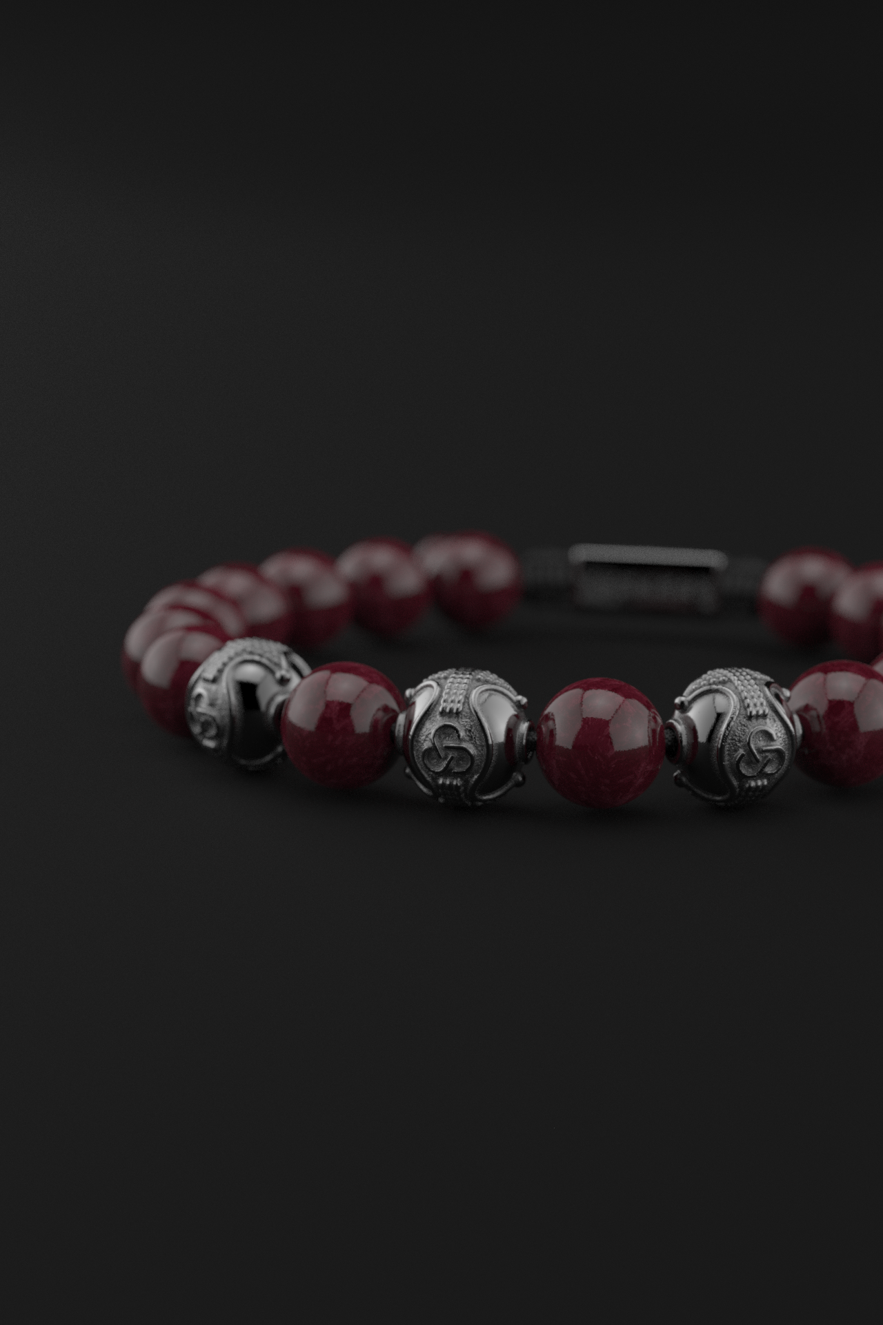 Red Garnet Bracelet 10mm | Premium