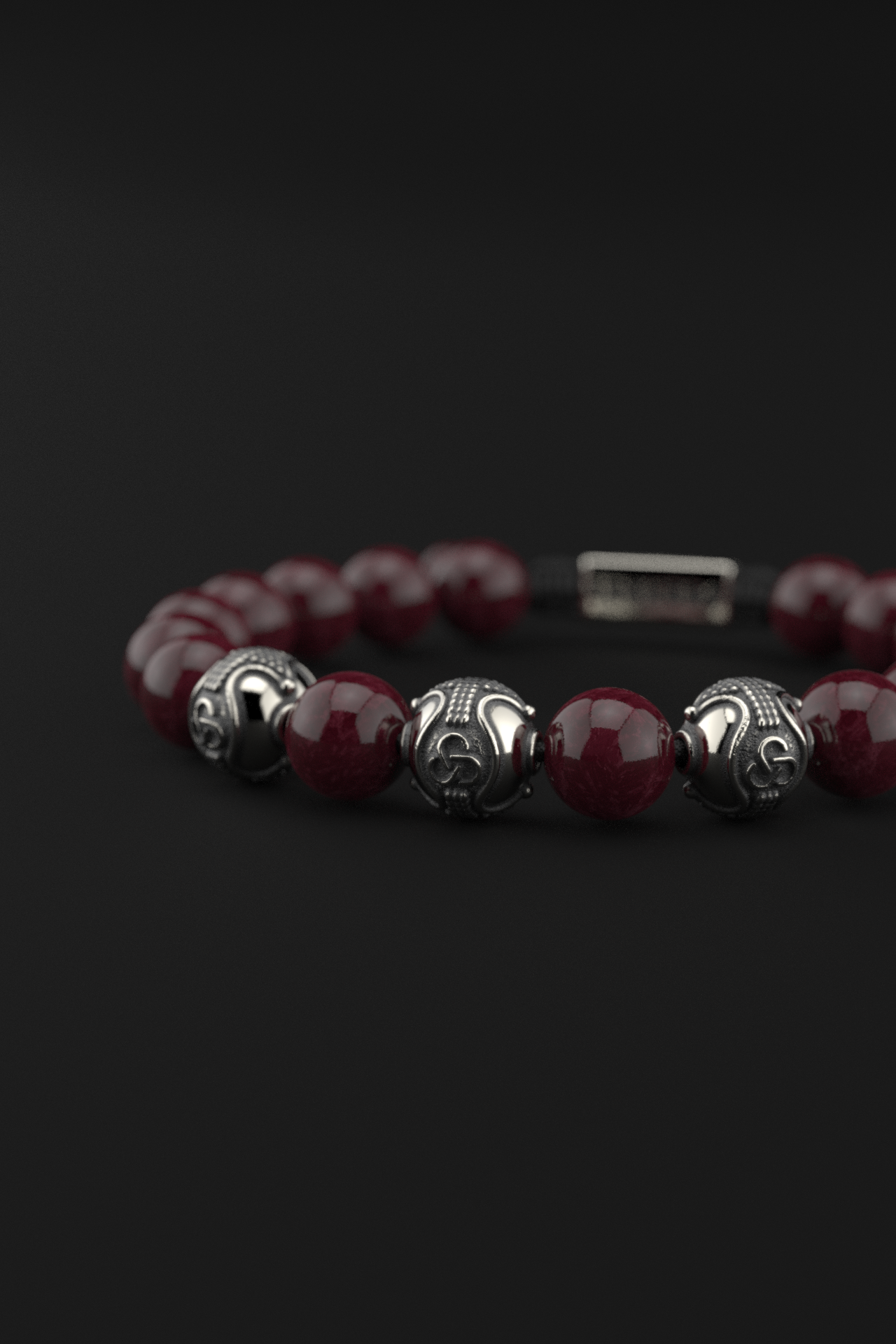 Red Garnet Bracelet 10mm | Premium