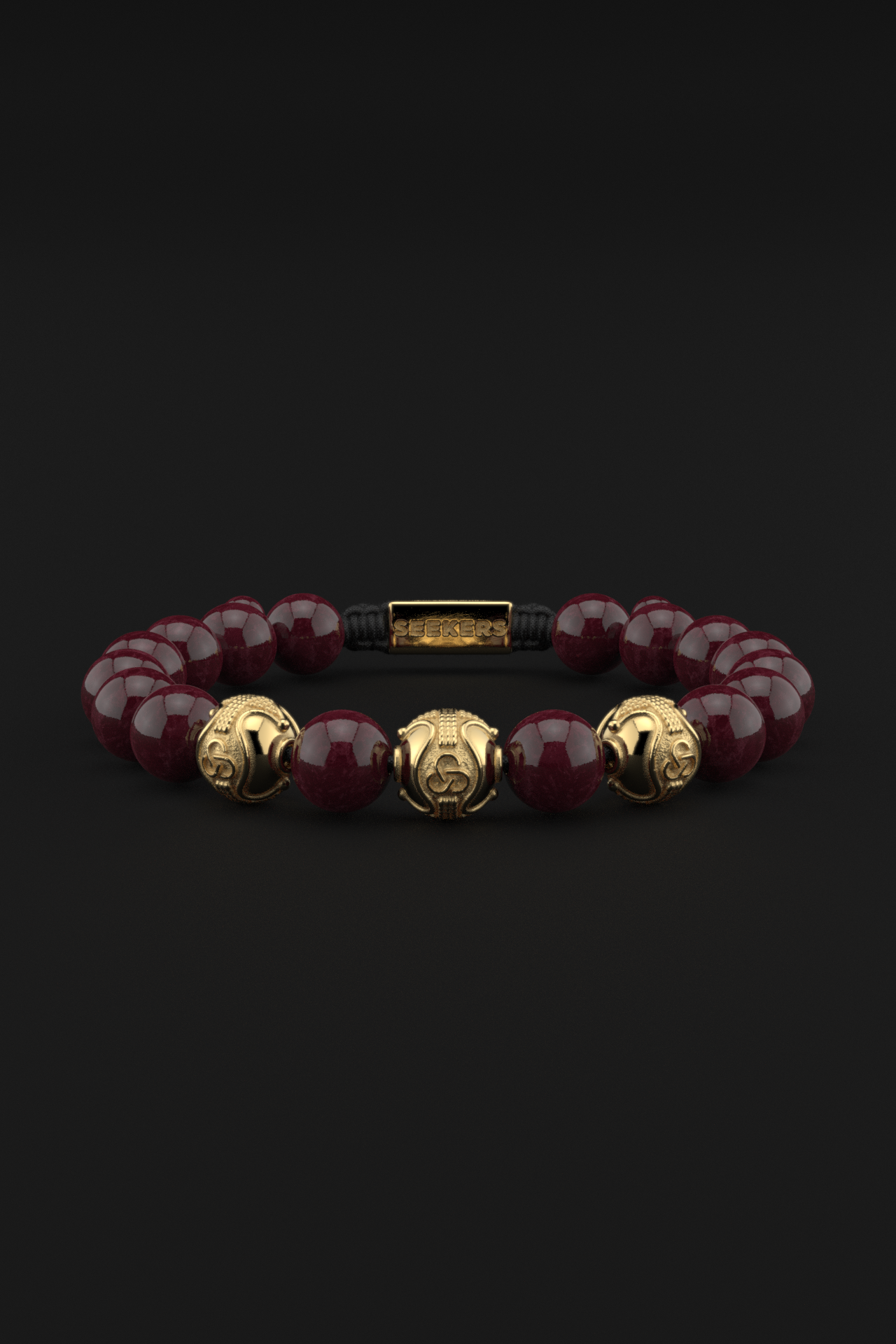 Red Garnet Bracelet 10mm | Premium