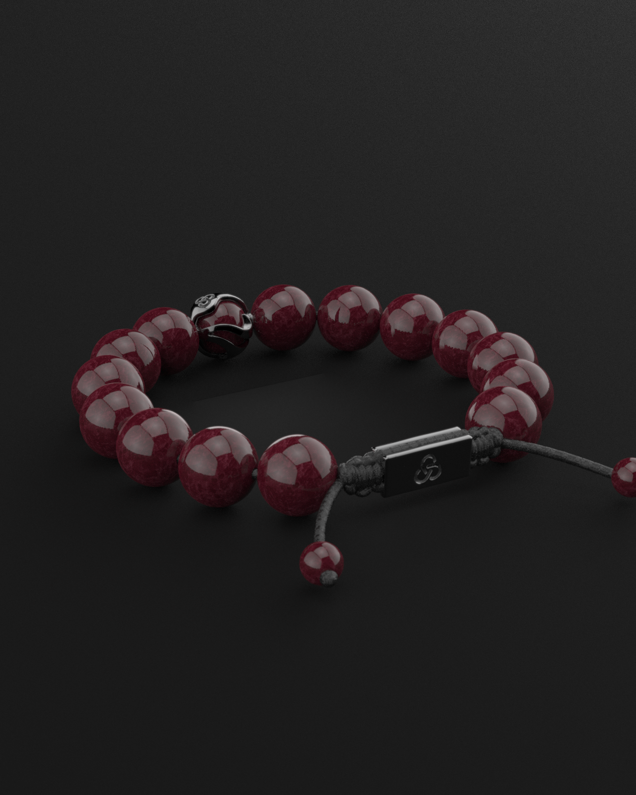 Red Garnet Bracelet 12mm | Waves