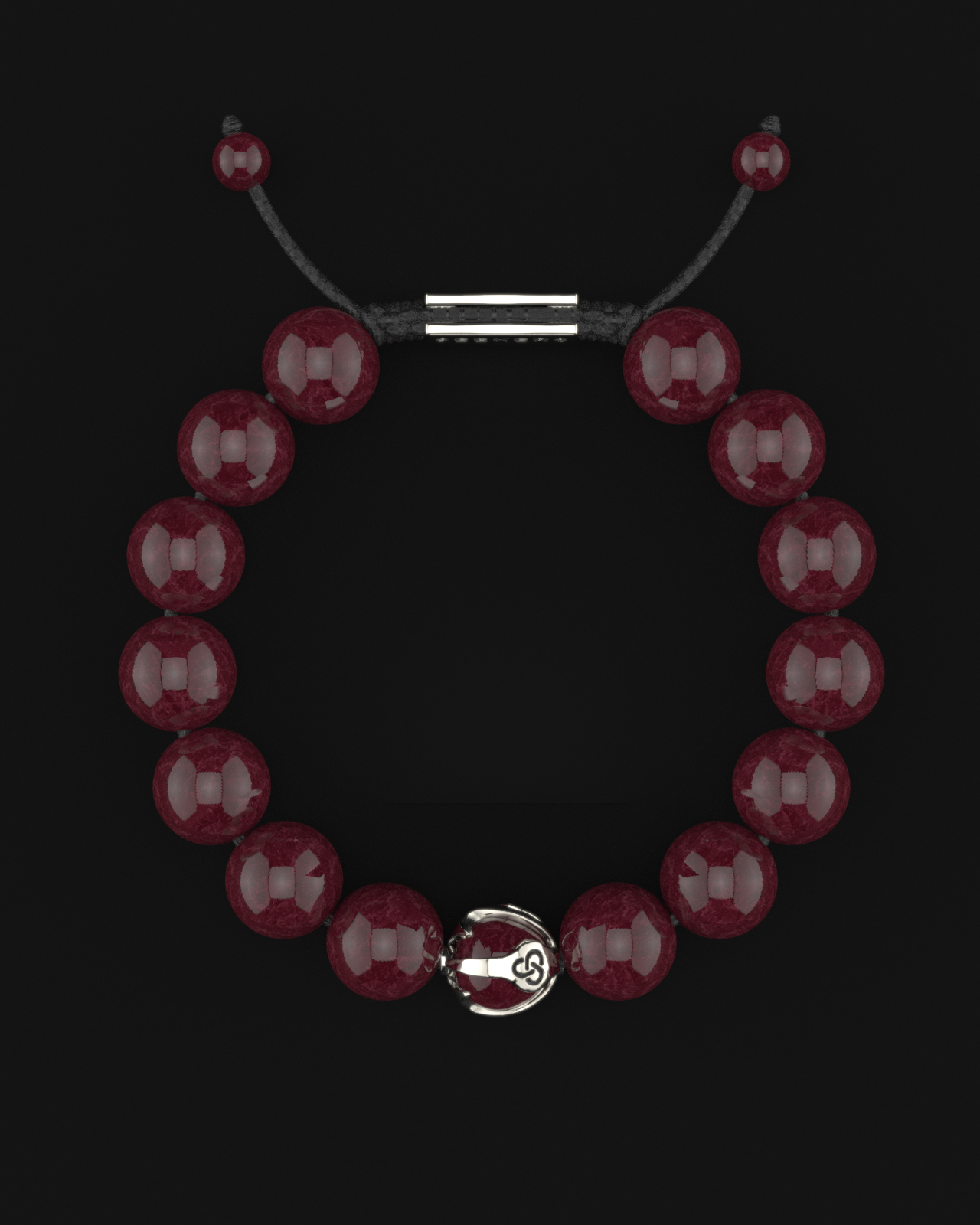 Red Garnet Bracelet 12mm | Waves