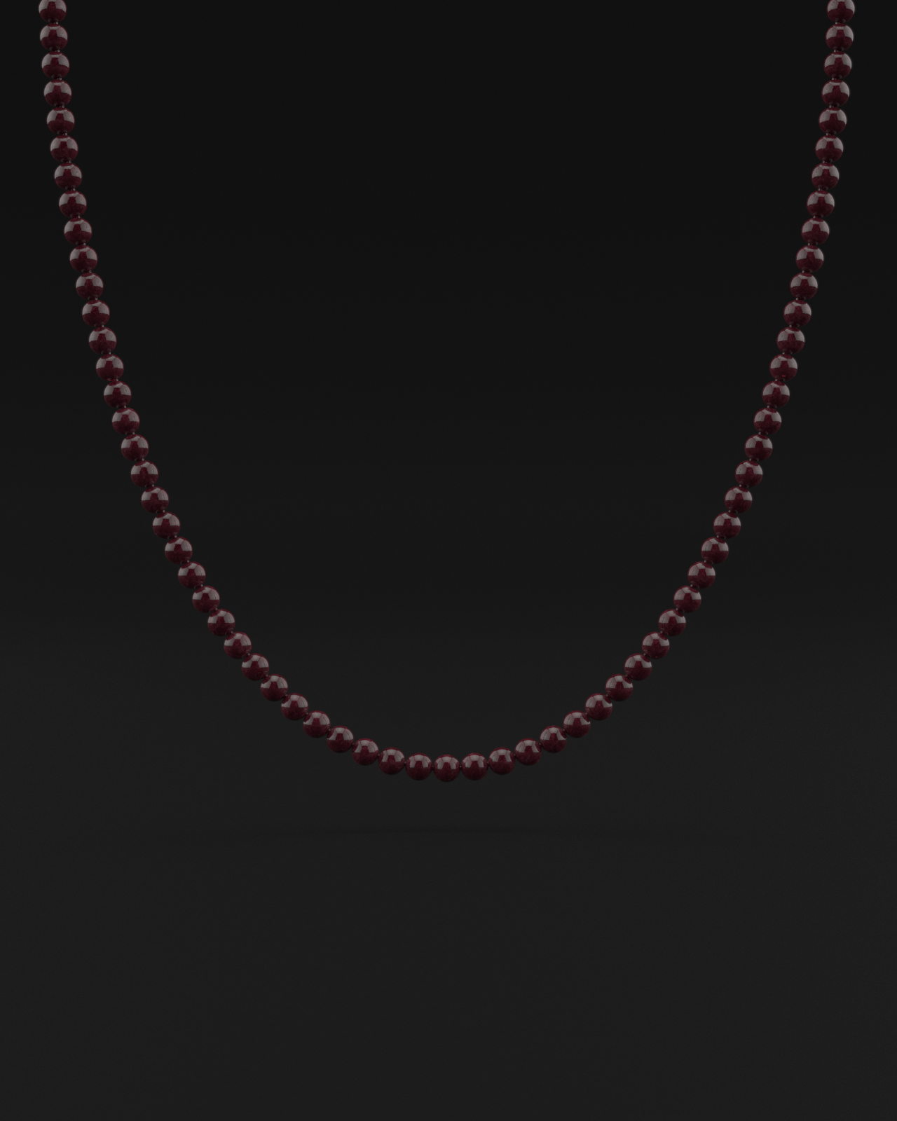 Red Garnet Necklace 6mm | Vertex