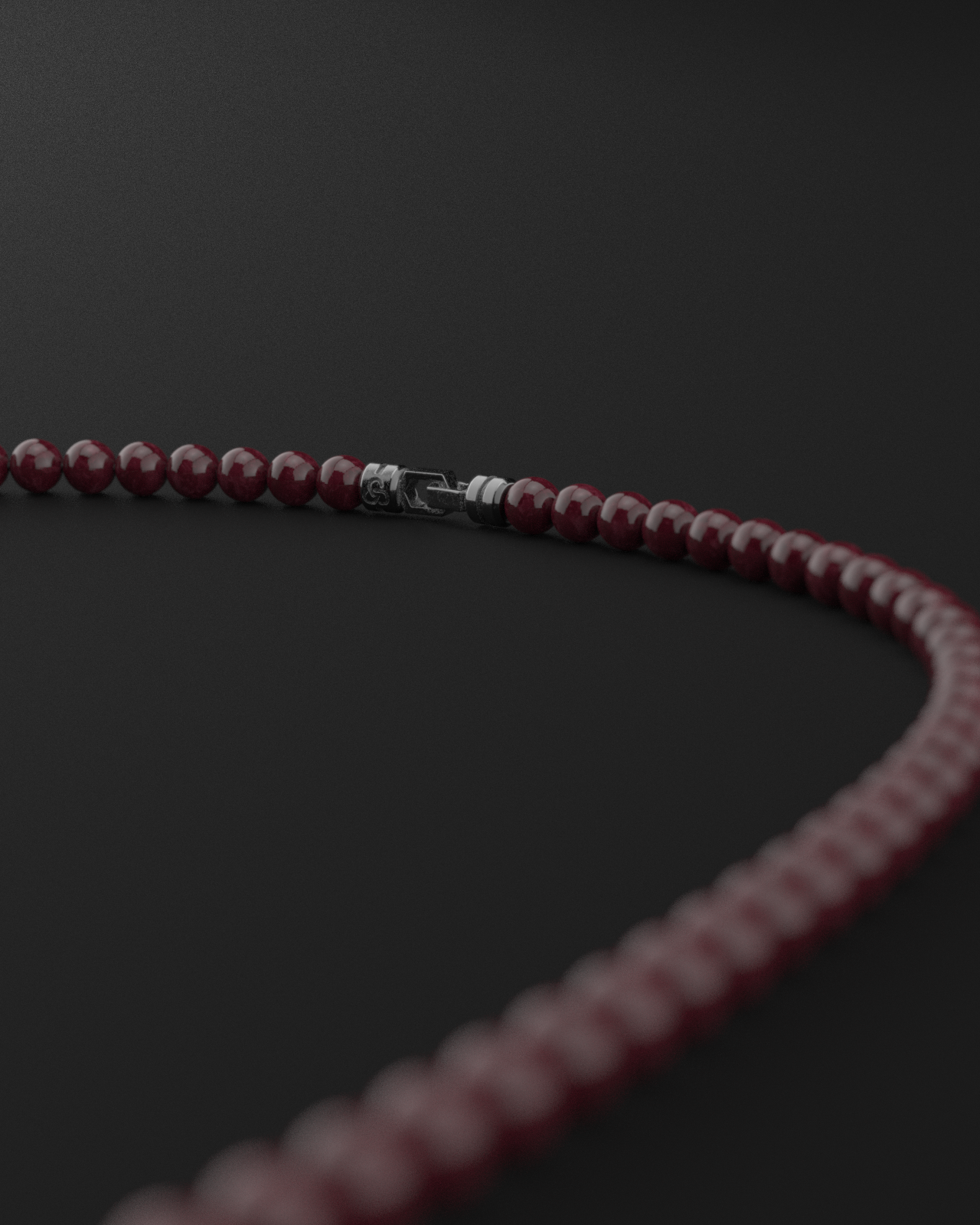 Red Garnet Necklace 6mm | Vertex