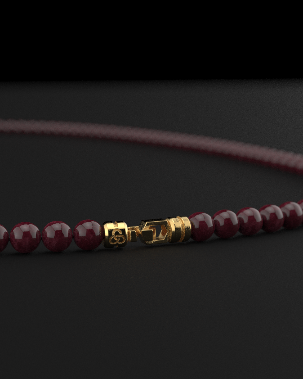 Red Garnet Necklace 6mm | Vertex