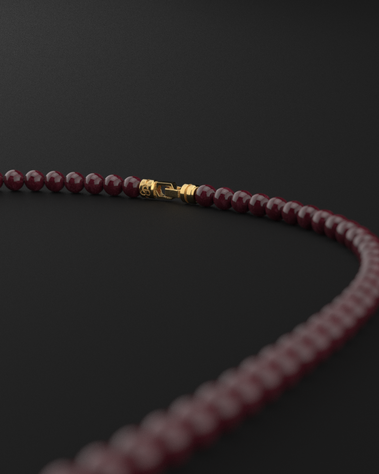 Red Garnet Necklace 6mm | Vertex