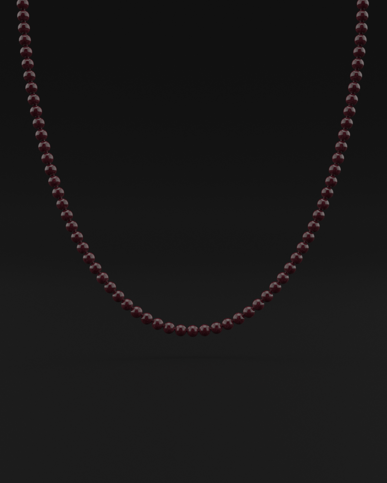 Red Garnet Necklace 6mm | Vertex