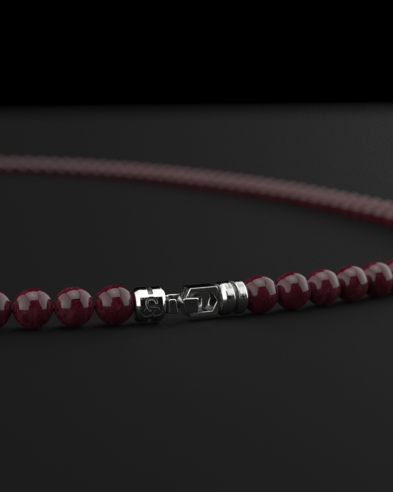 Red Garnet Necklace 6mm | Vertex