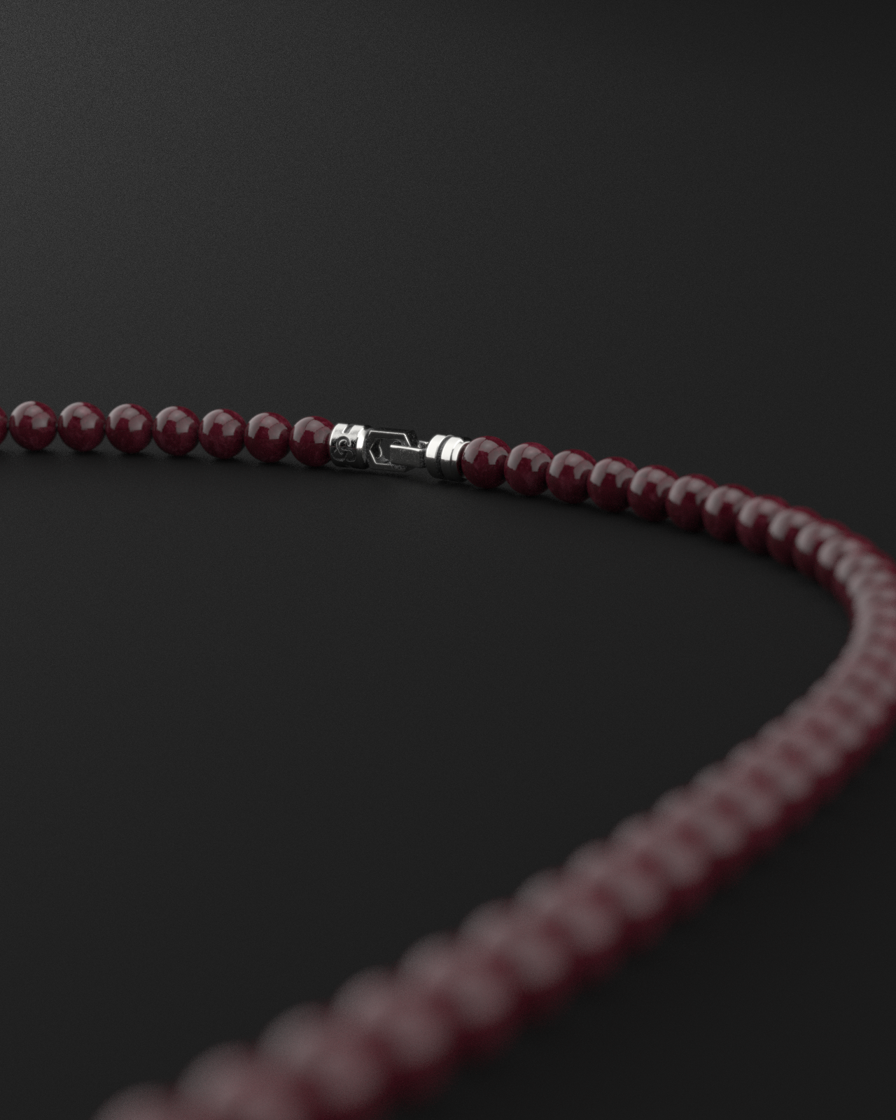 Red Garnet Necklace 6mm | Vertex