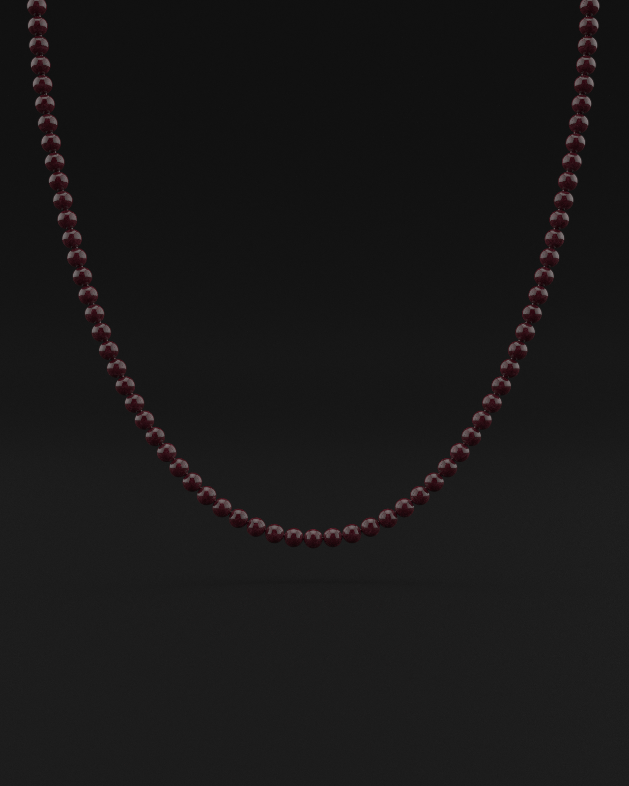 Red Garnet Necklace 6mm | Vertex