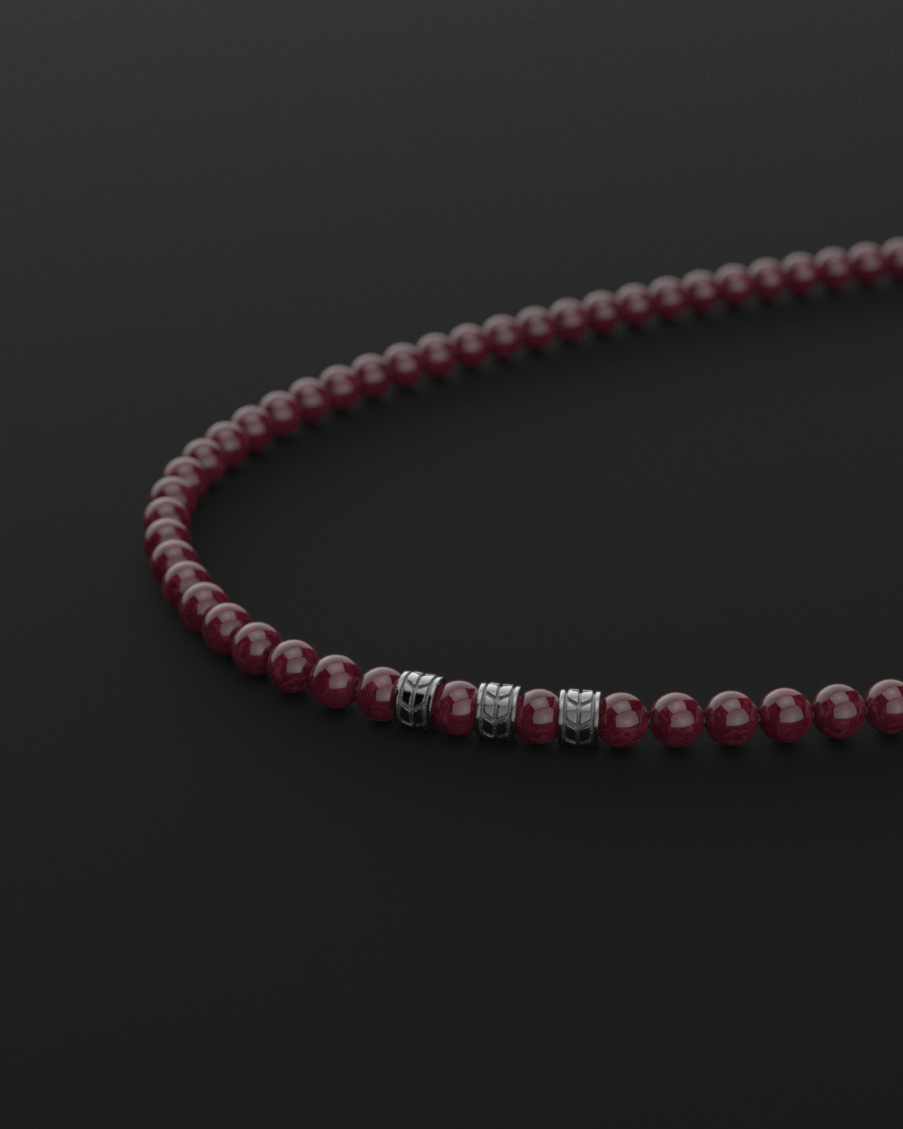 Red Garnet Necklace 8mm | Royale