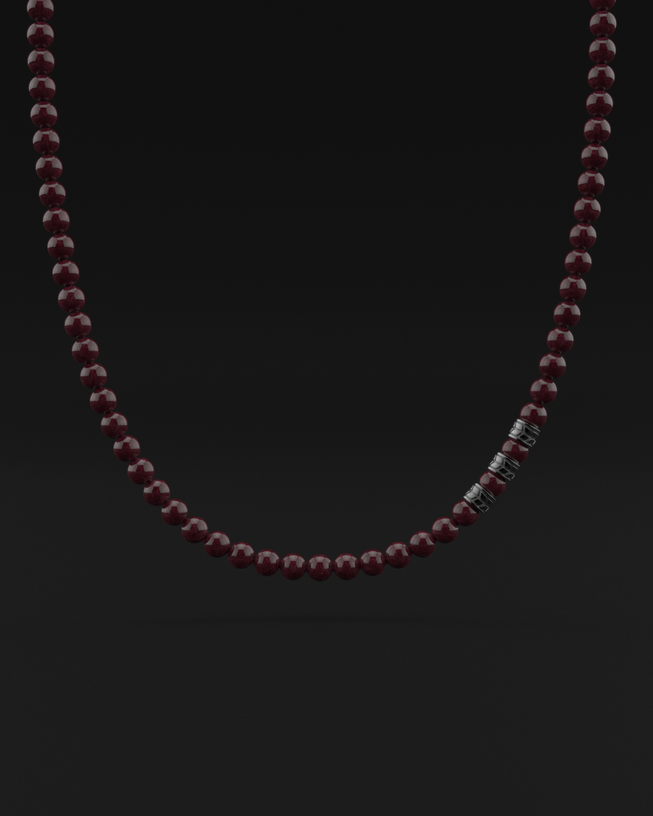 Red Garnet Necklace 8mm | Royale