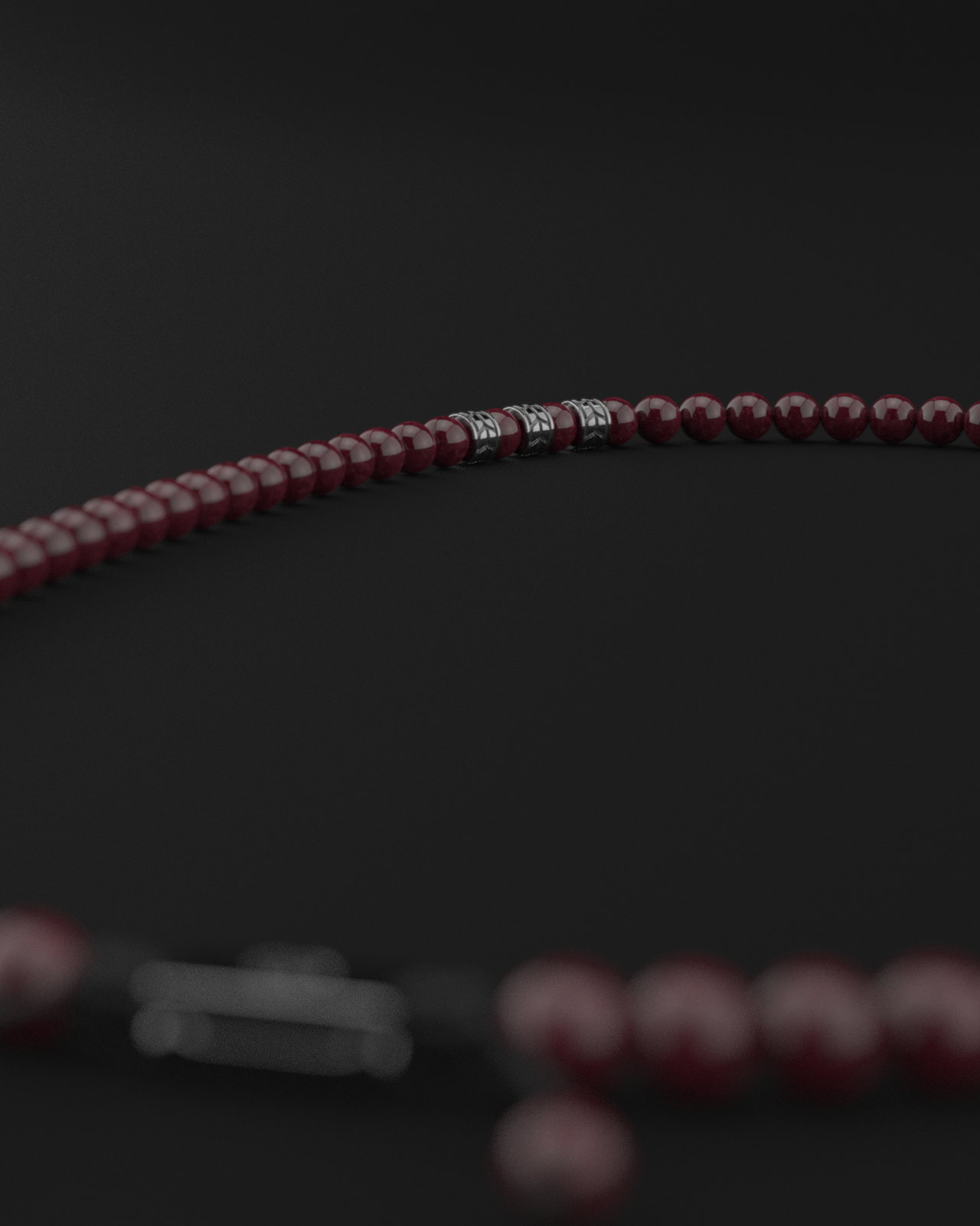 Red Garnet Necklace 8mm | Royale