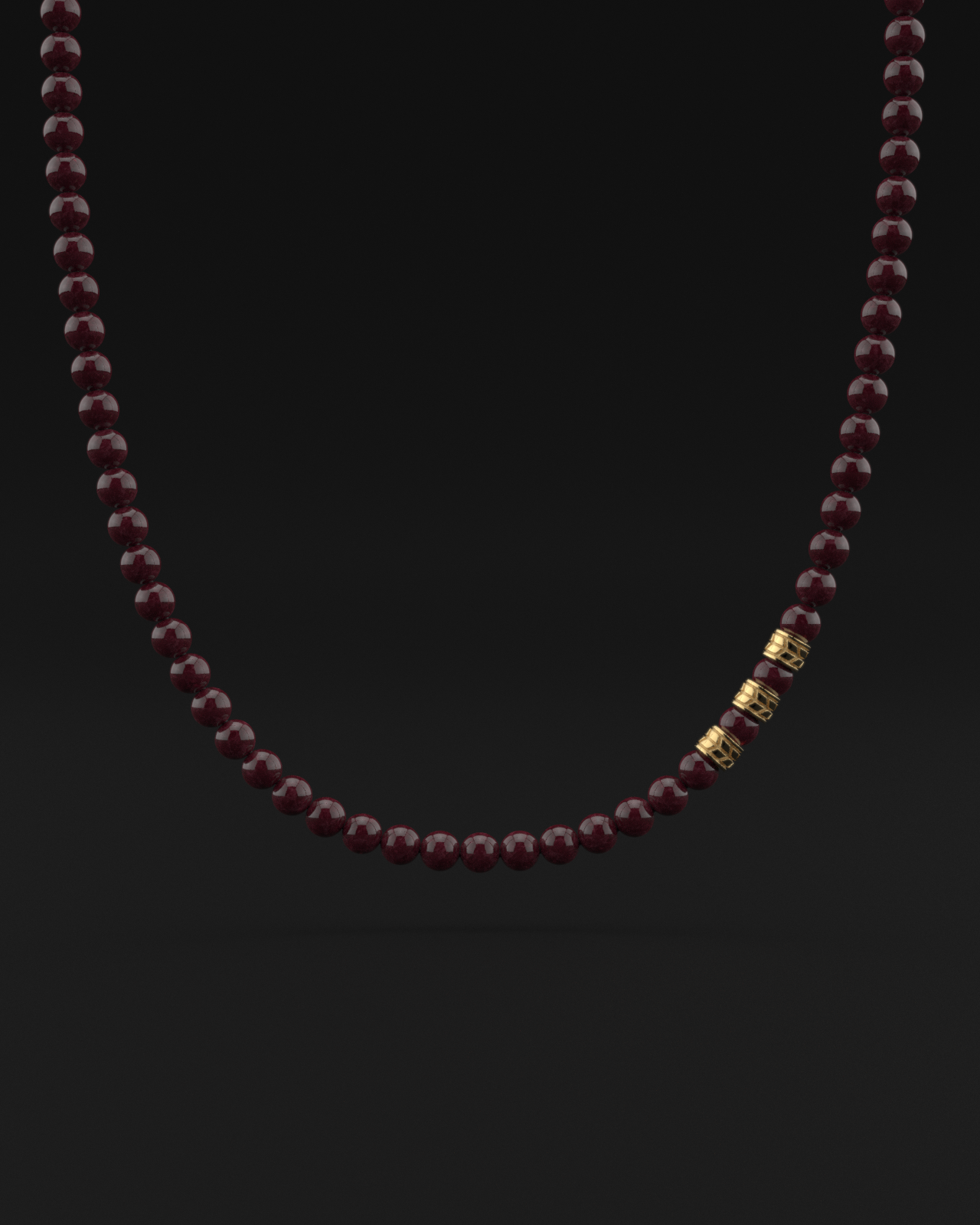 Red Garnet Necklace 8mm | Royale