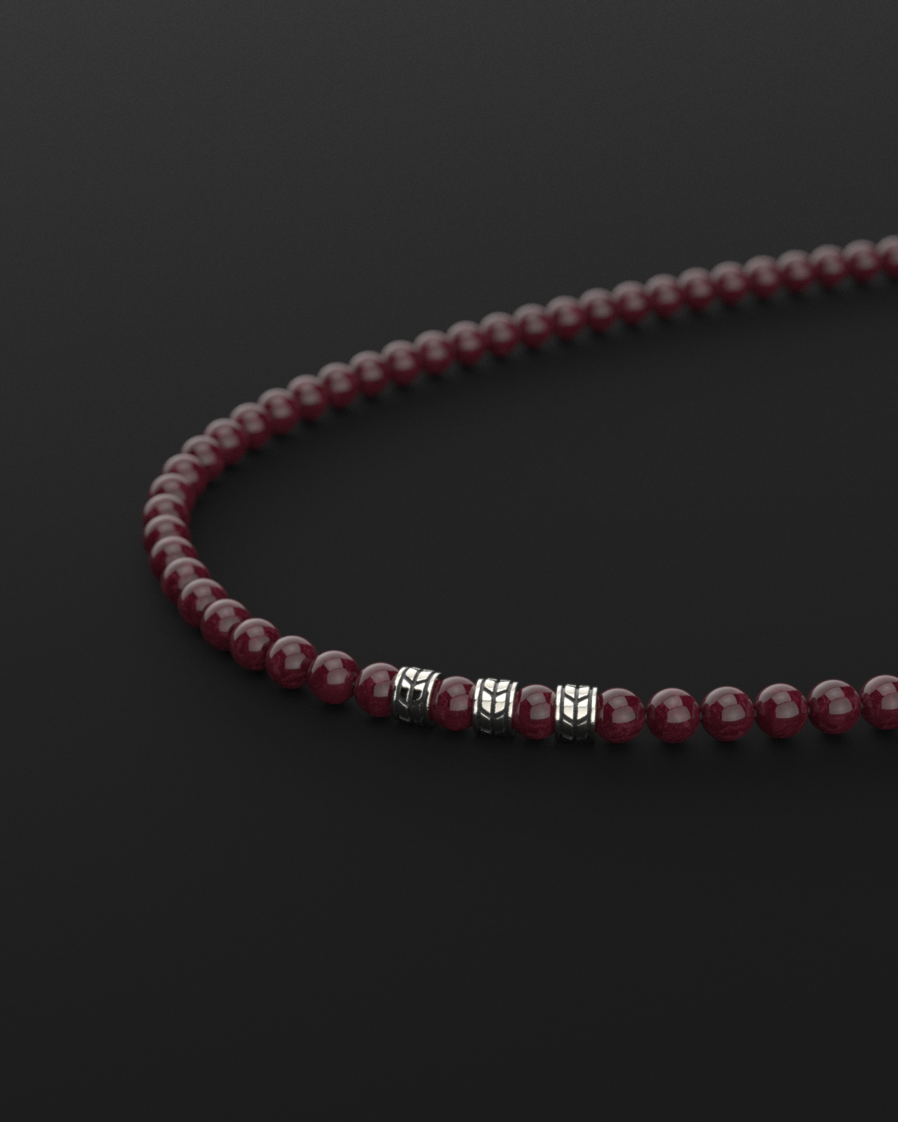 Red Garnet Necklace 8mm | Royale