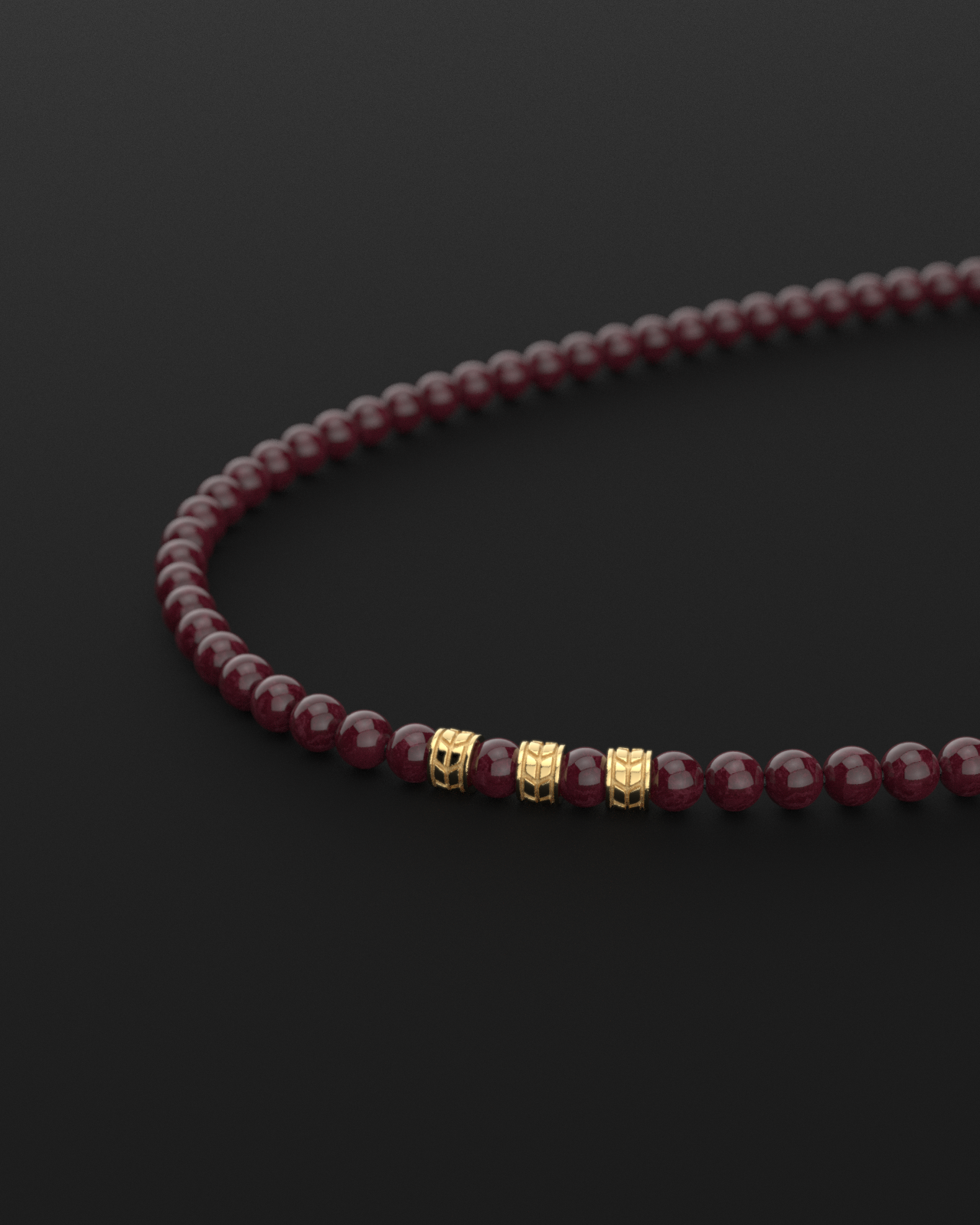 Red Garnet Necklace 8mm | Royale