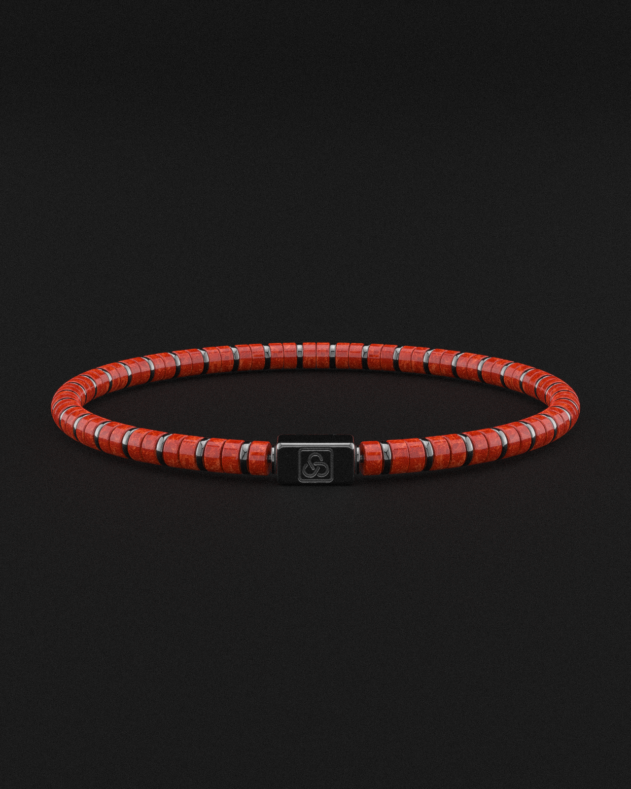 Red Jade Bracelet 4mm | Spacer #2