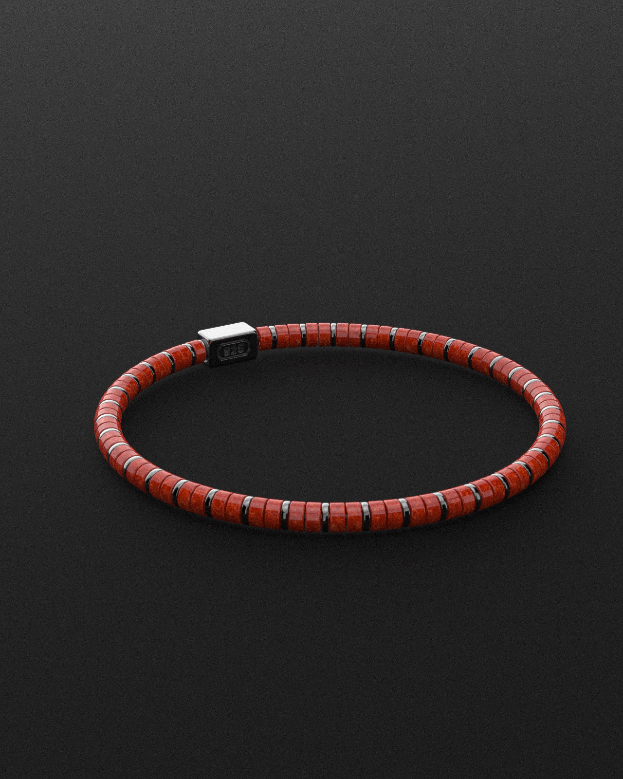 Red Jade Bracelet 4mm | Spacer #2