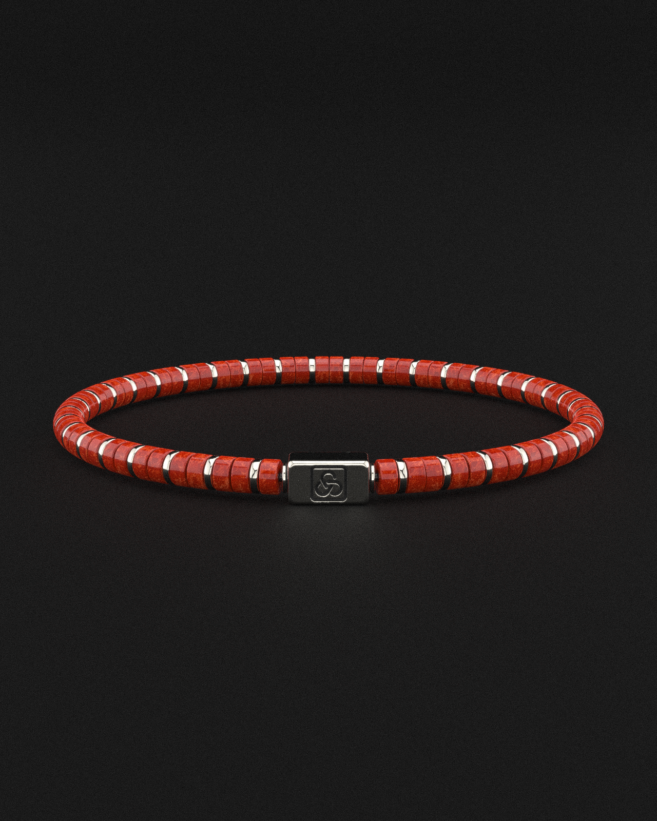 Red Jade Bracelet 4mm | Spacer #2