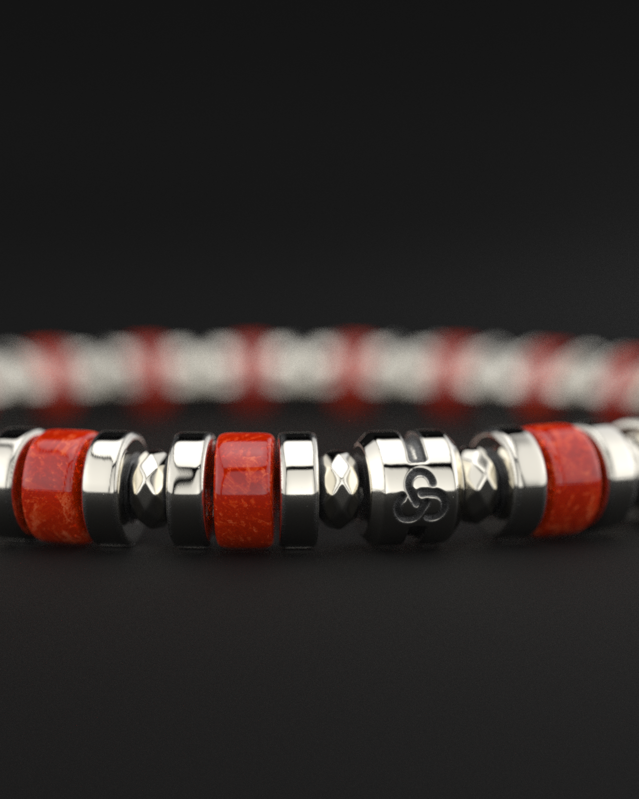 Red Jade Bracelet 6mm | Spacer