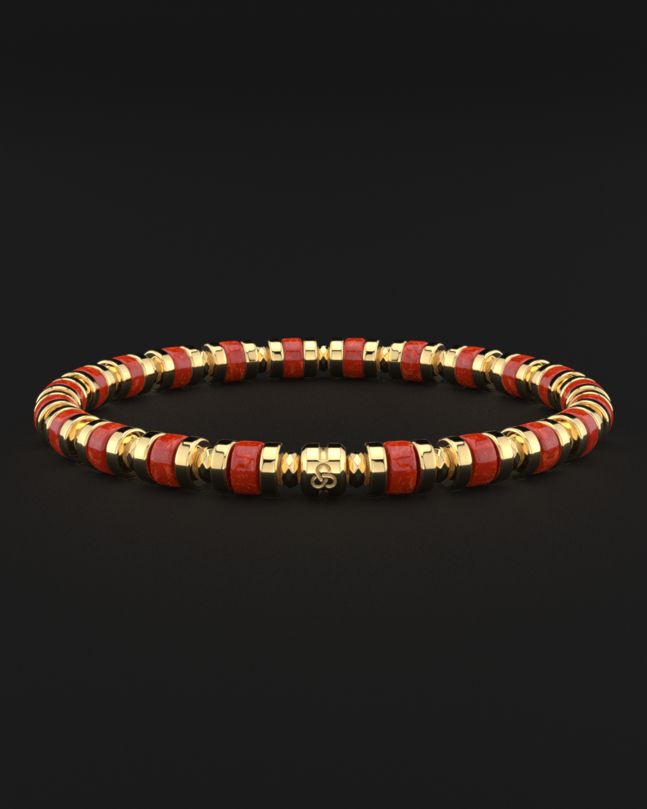 Red Jade Bracelet 6mm | Spacer