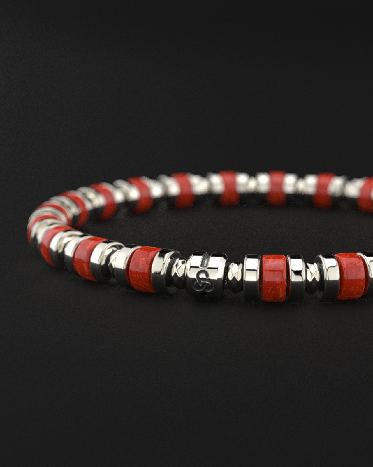 Red Jade Bracelet 6mm | Spacer