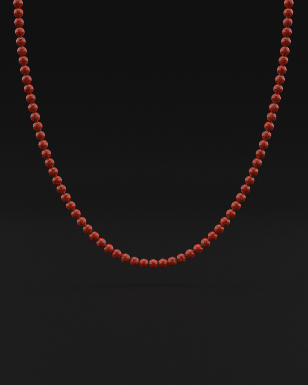 Red Jade Necklace 6mm | Vertex