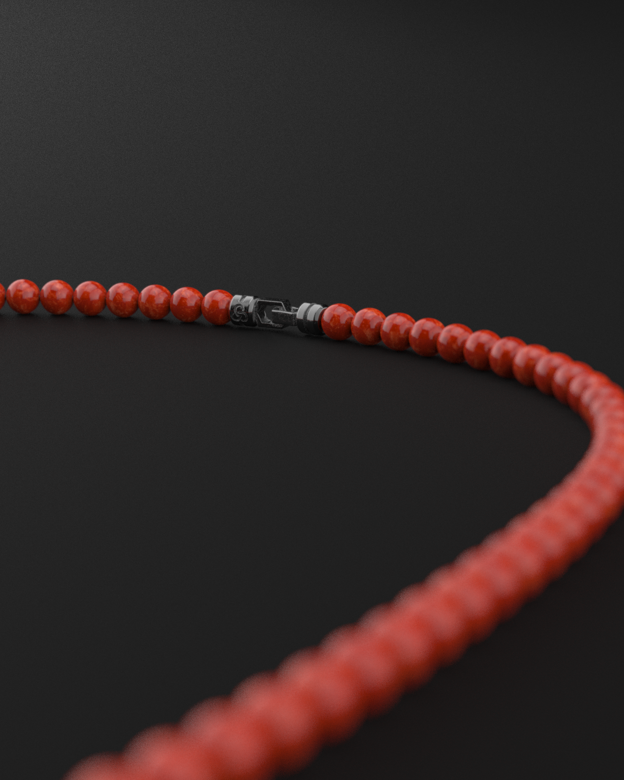 Red Jade Necklace 6mm | Vertex