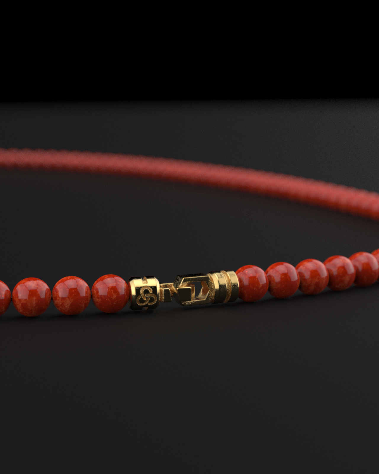 Red Jade Necklace 6mm | Vertex