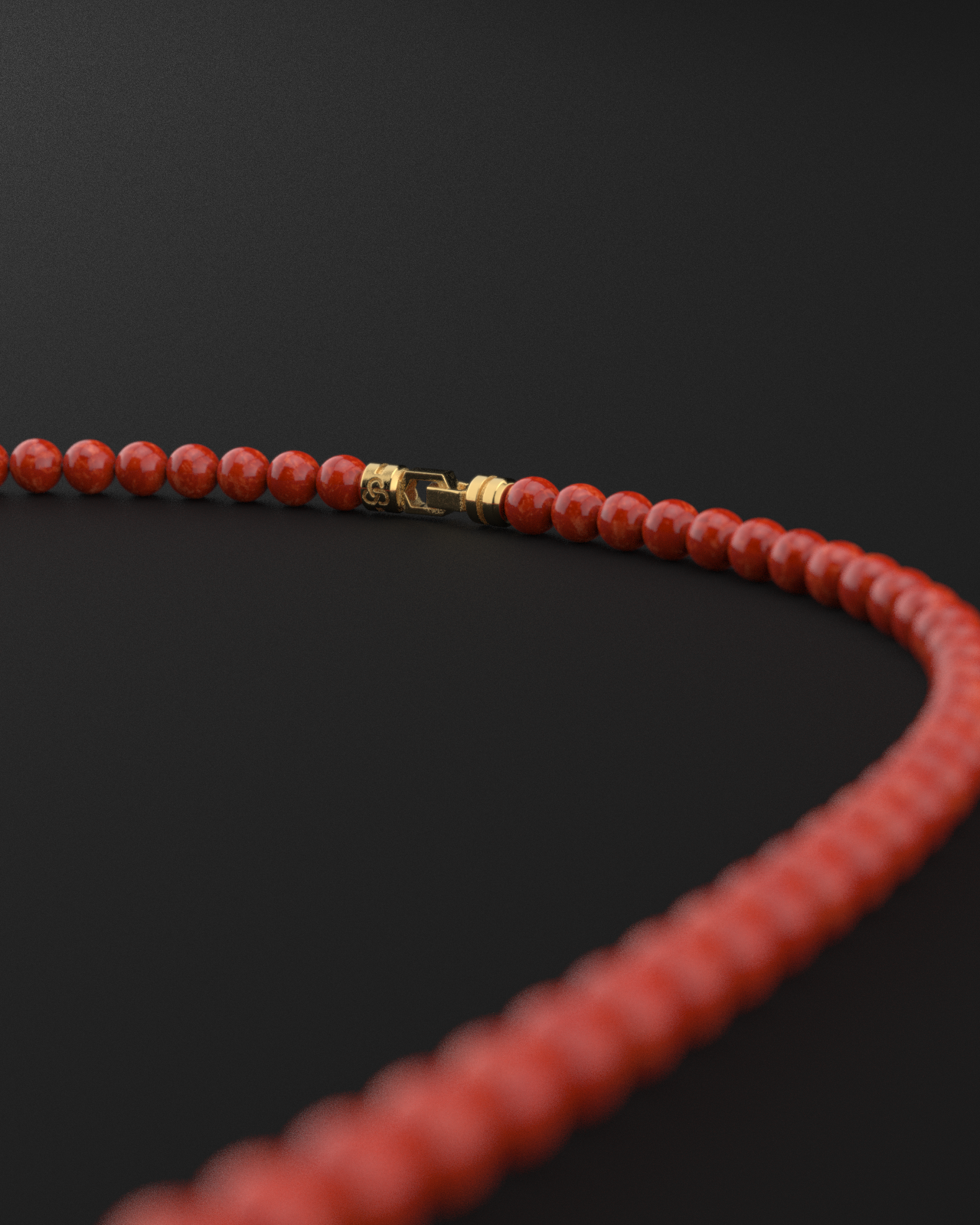 Red Jade Necklace 6mm | Vertex