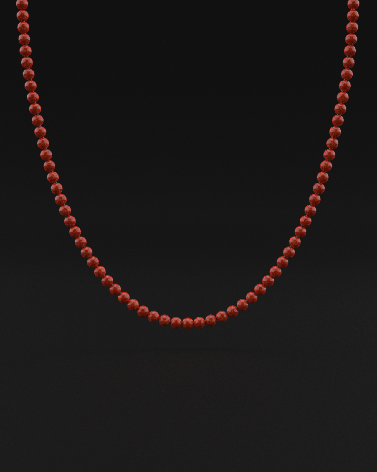 Red Jade Necklace 6mm | Vertex