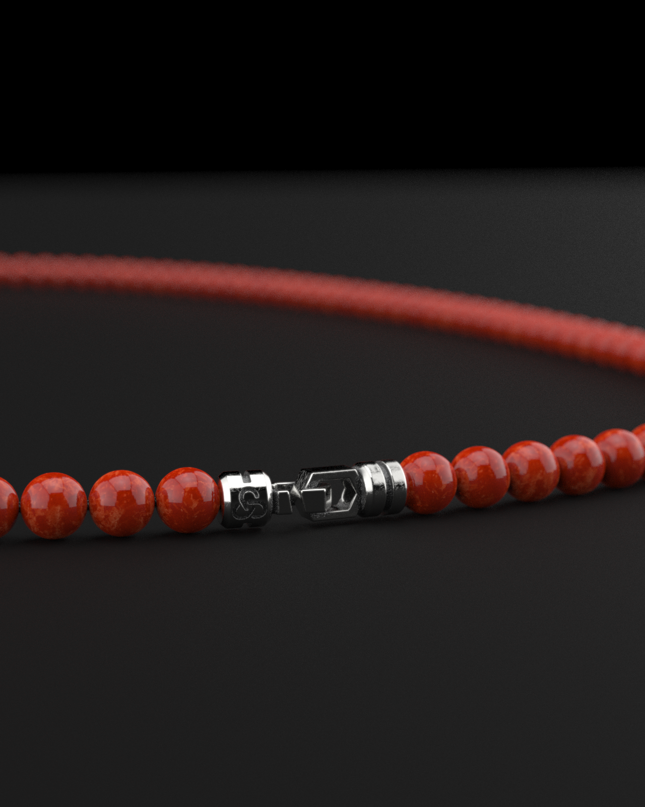 Red Jade Necklace 6mm | Vertex