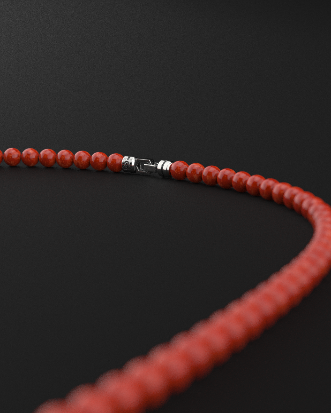 Red Jade Necklace 6mm | Vertex