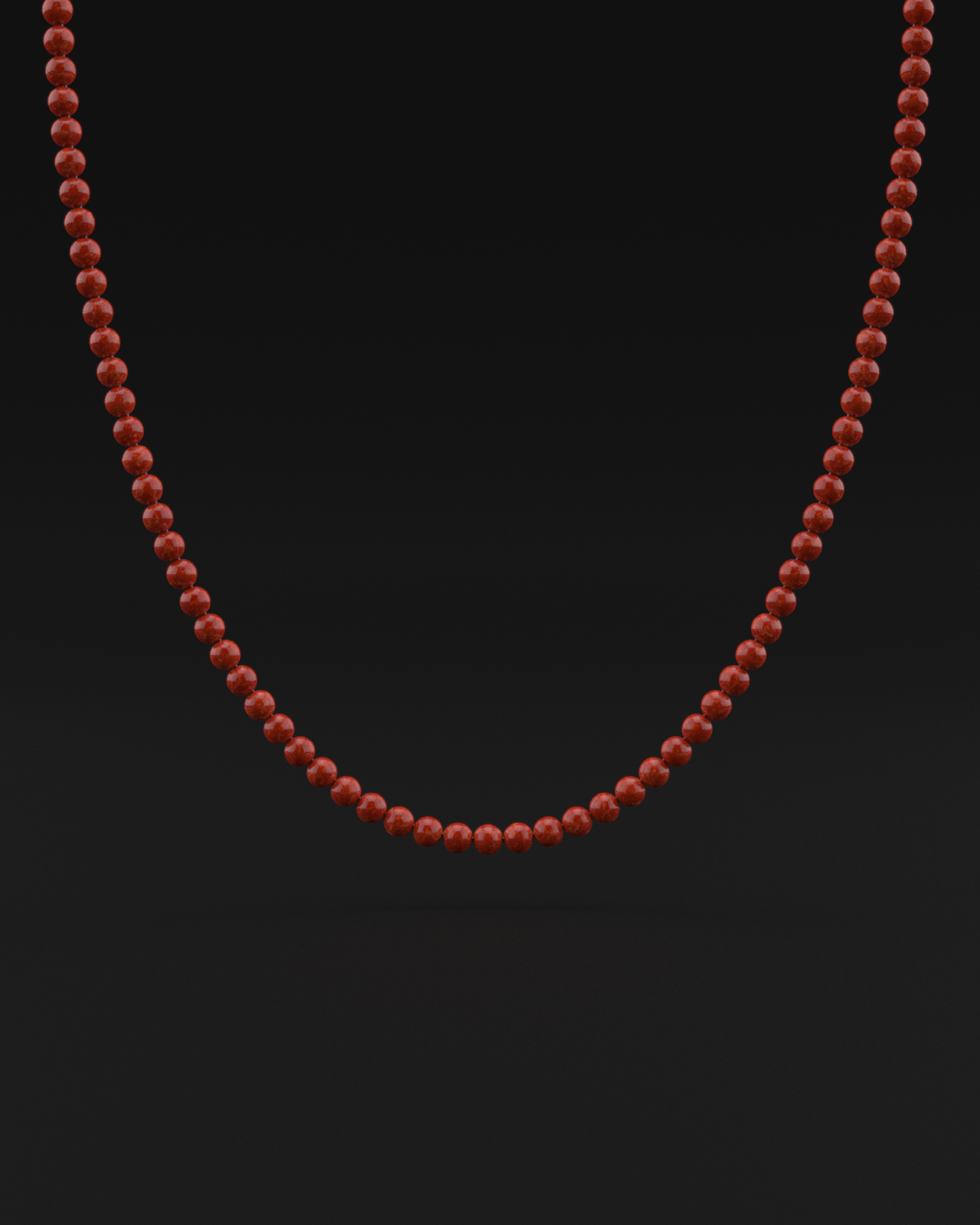 Red Jade Necklace 6mm | Vertex