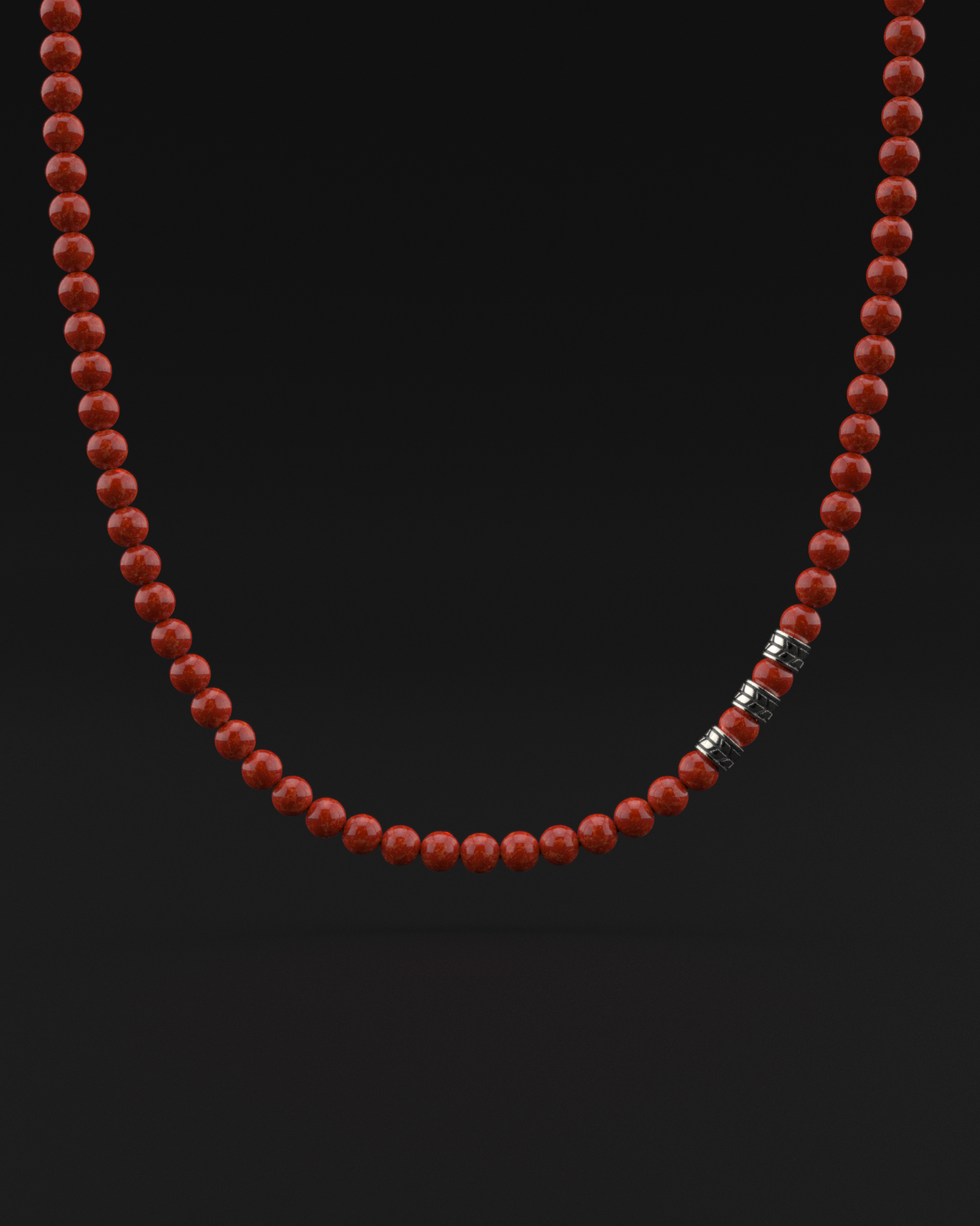 Red Jade Necklace 8mm | Royale